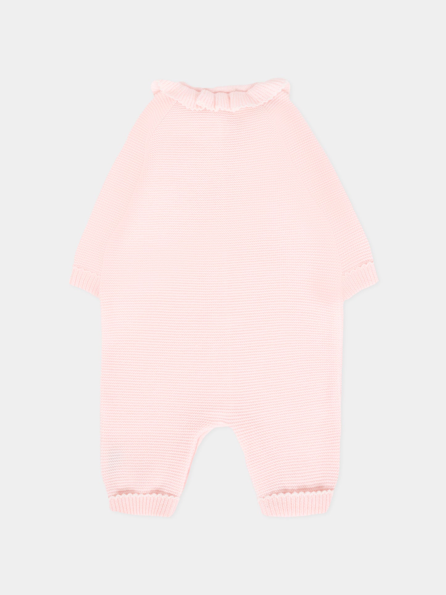 Tutina rosa per neonata con rouche,Little Bear,2104 CIPRIA/LATTE