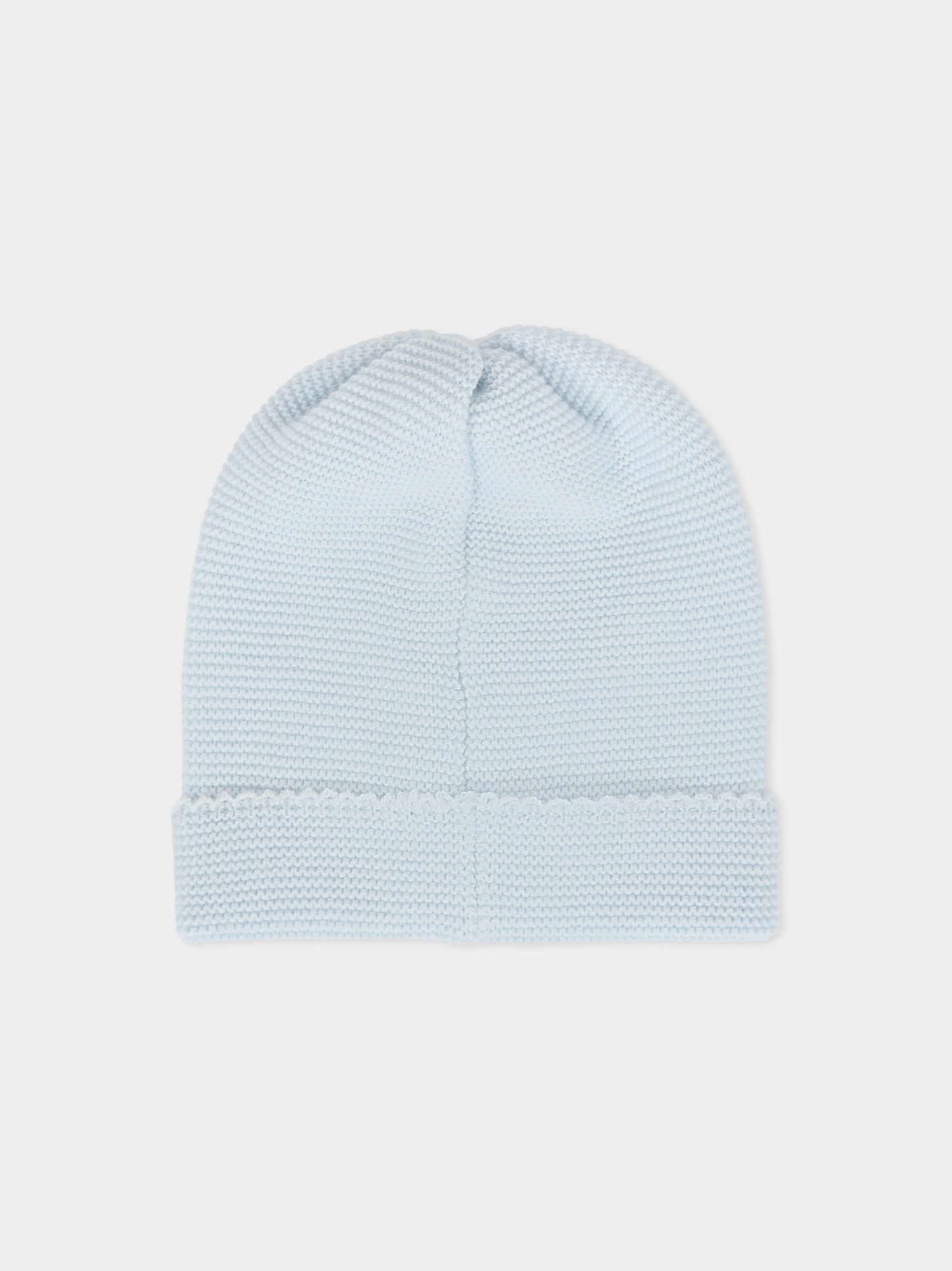 Berretto celeste per neonato con ricamo,Little Bear,2108 CIELO/LATTE