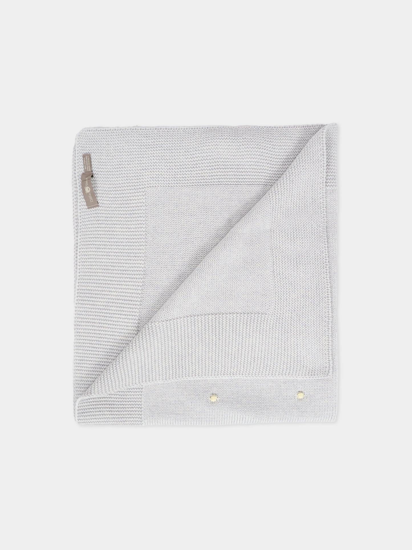 Coperta grigia per neonati con pois gialli,Little Bear,2100 GRIGIO/GIALLO