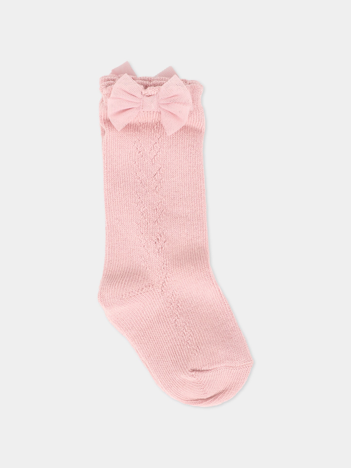 Calzini rosa per neonata con fiocco,Mayoral,10010 046
