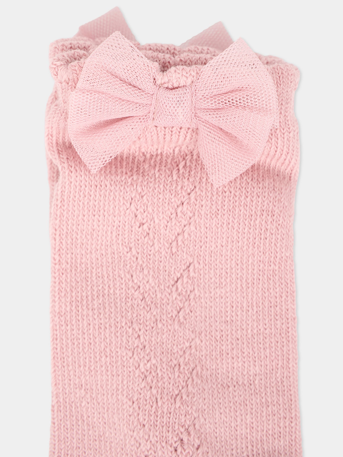 Calzini rosa per neonata con fiocco,Mayoral,10010 046