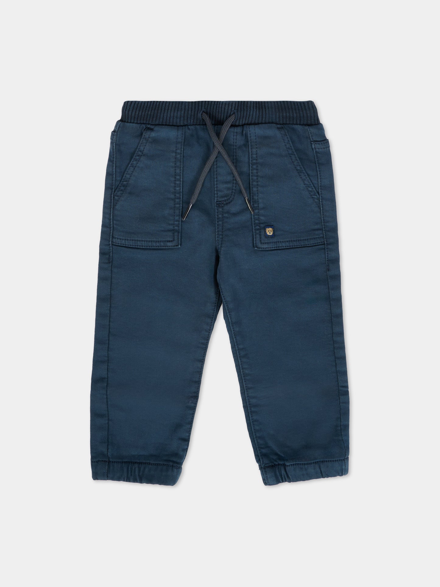 Pantaloni blu per neonato con patch,Mayoral,2503 074