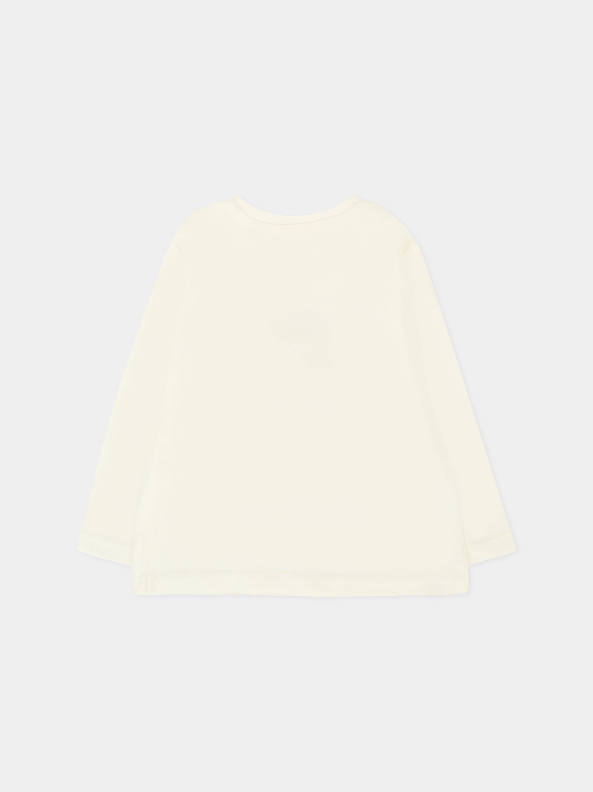 T-shirt avorio per neonato con tricheco,Mayoral,2070 065