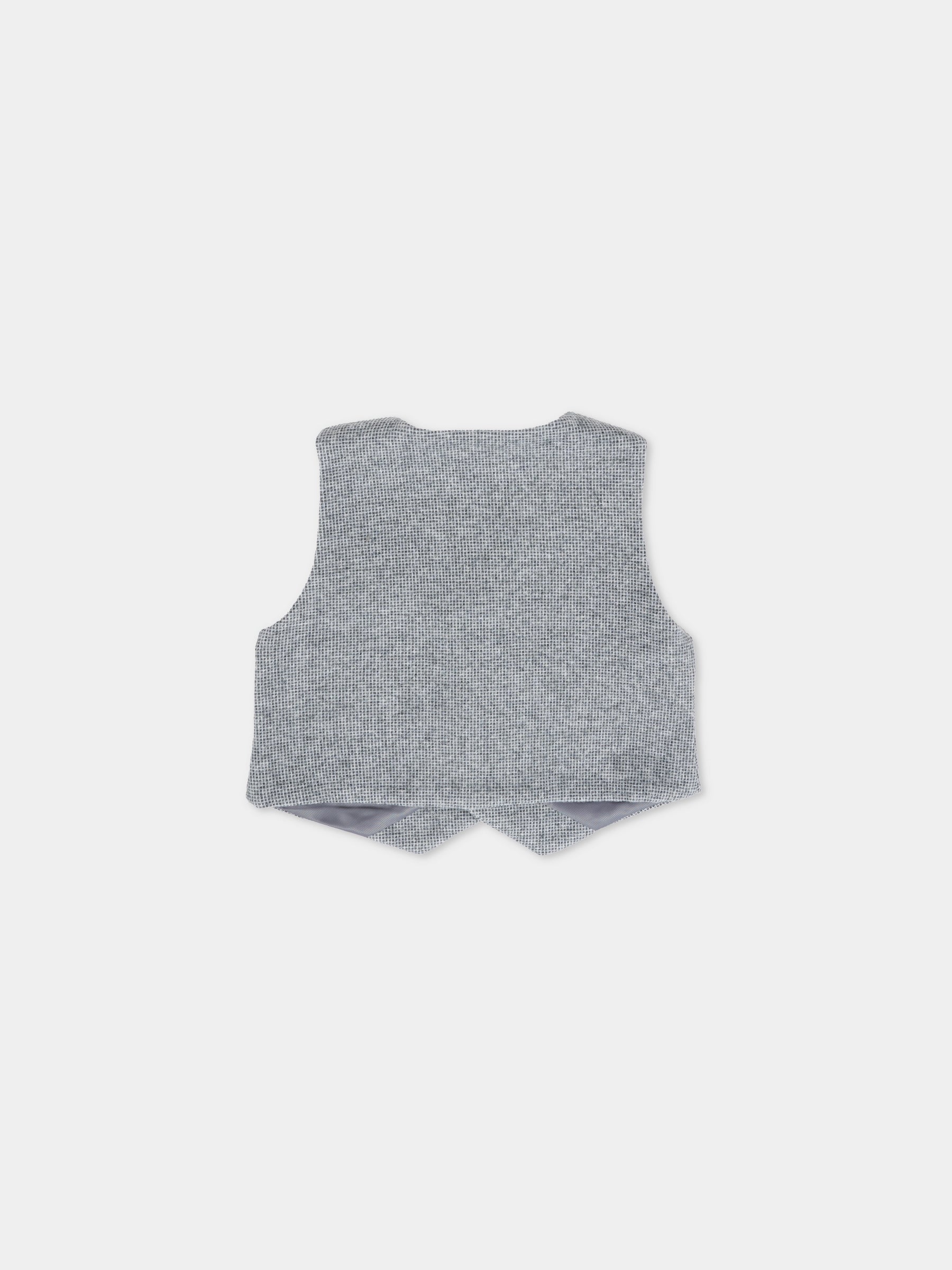 Panciotto grigio per neonato con logo,Mayoral,2349 014