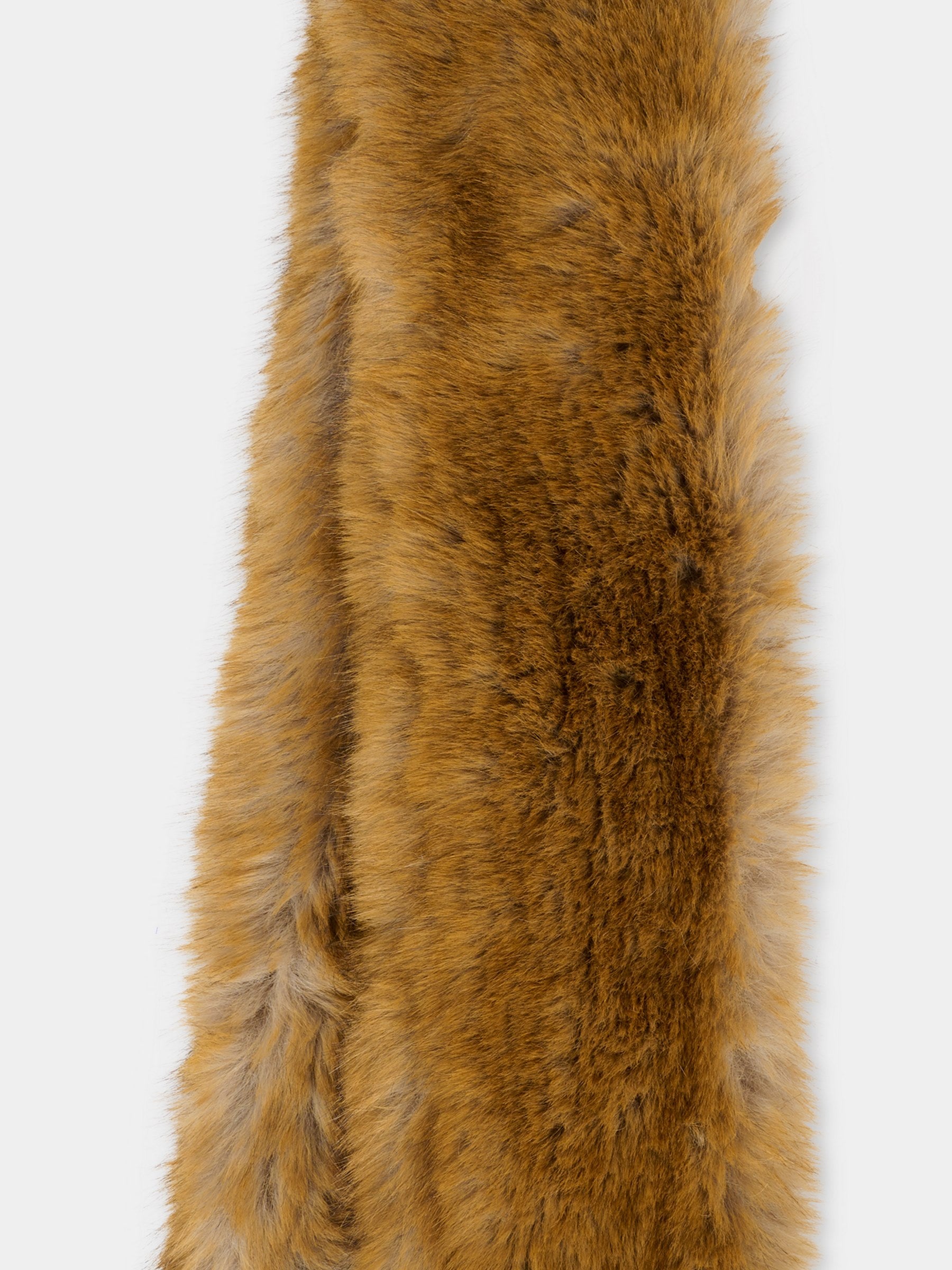 Sciarpa marrone per bambina con patch,Douuod Kids,DX0P03 H0073 118