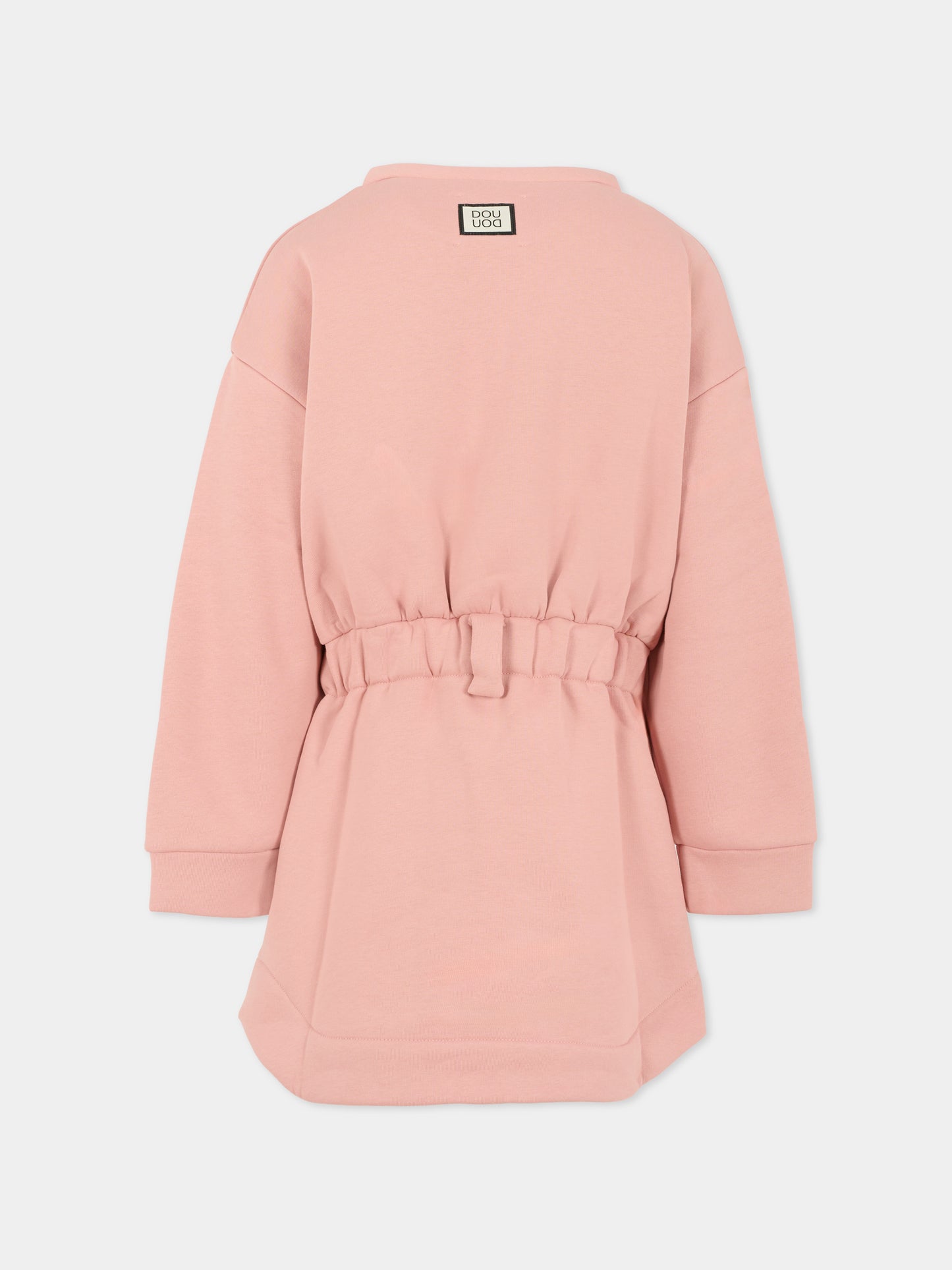 Vestito rosa per bambina con fiocco,Douuod Kids,DX1A50 Z2502 50R