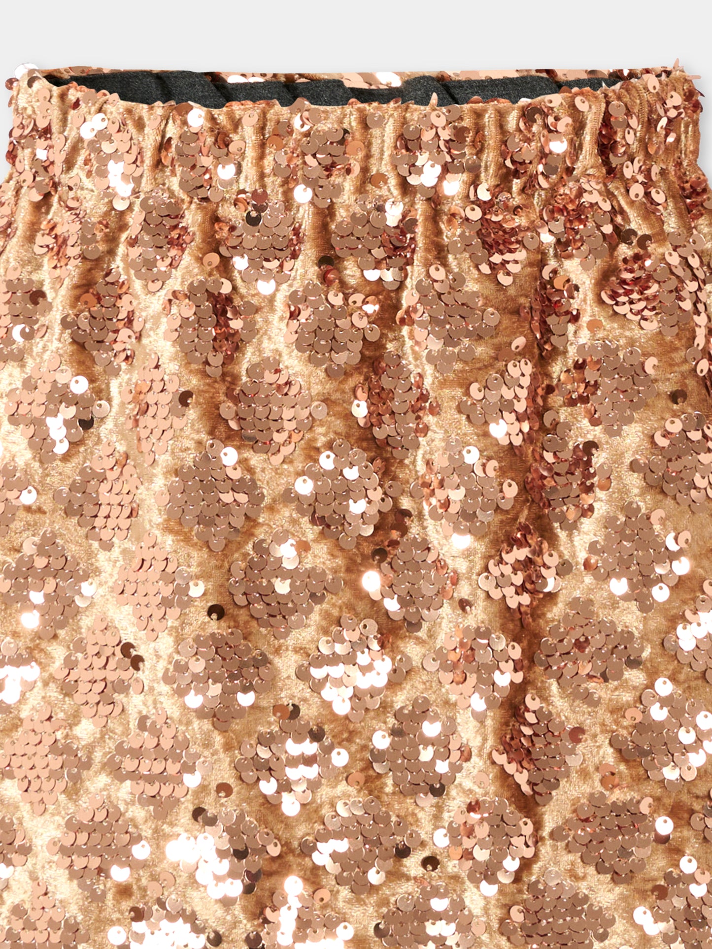 Gonna oro rosa per bambina con paillettes,Douuod Kids,DX7A81 U0239 309OR