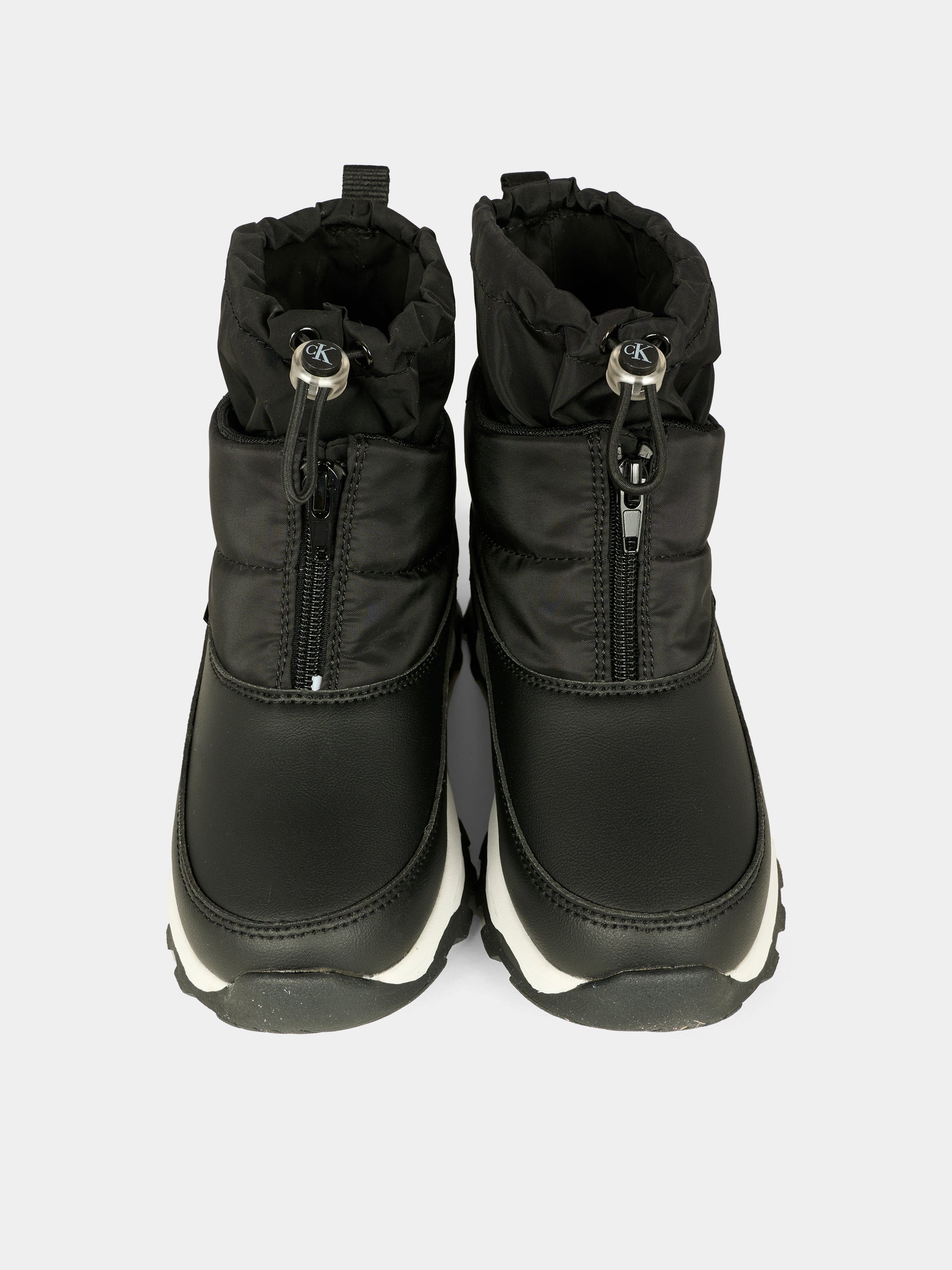 Stivaletti neri per bambini con logo,Calvin Klein Kids,V3X5 83193 1474999