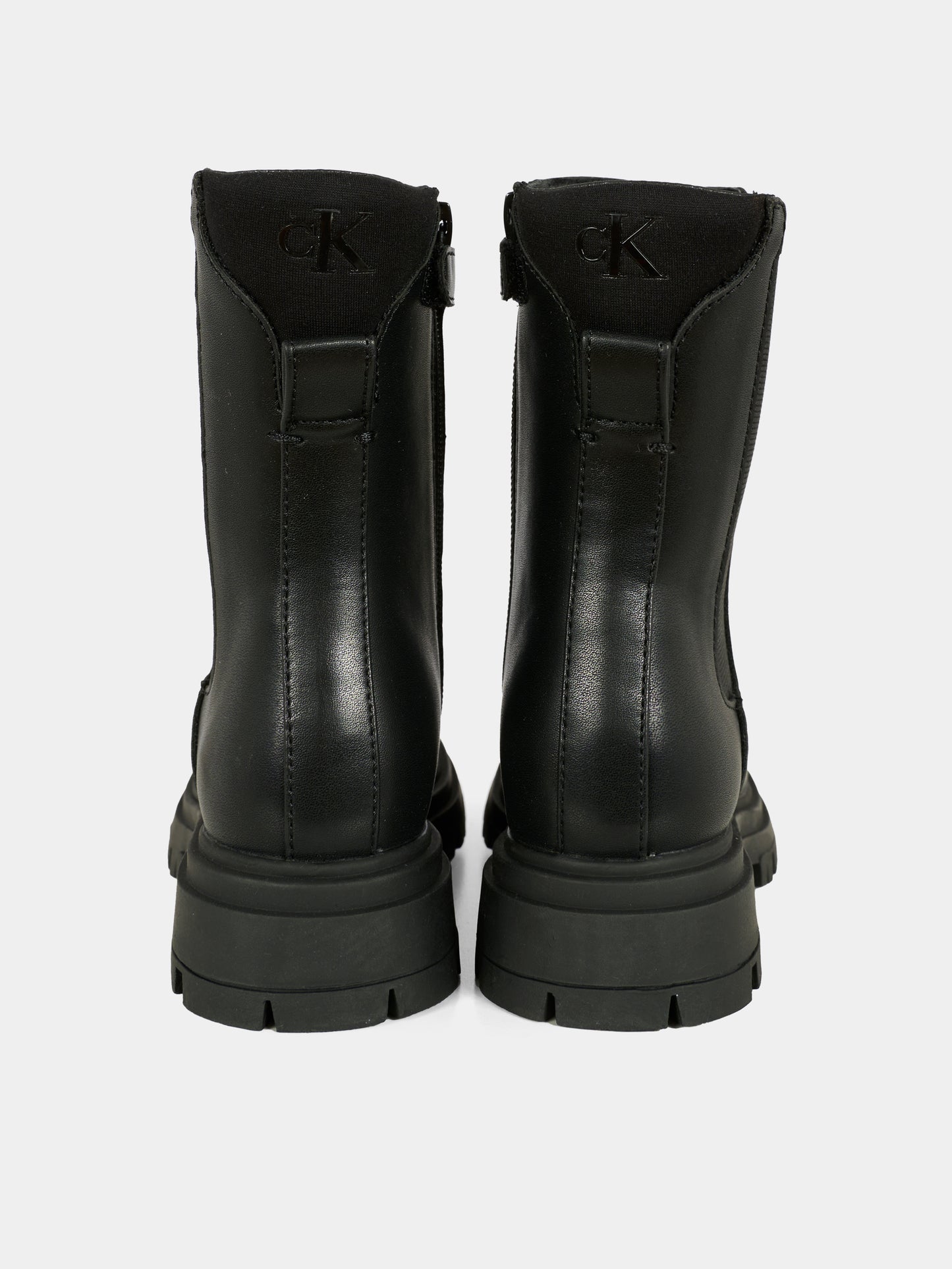 Stivali neri per bambina con logo,Calvin Klein Kids,V3A5 83121 1464999