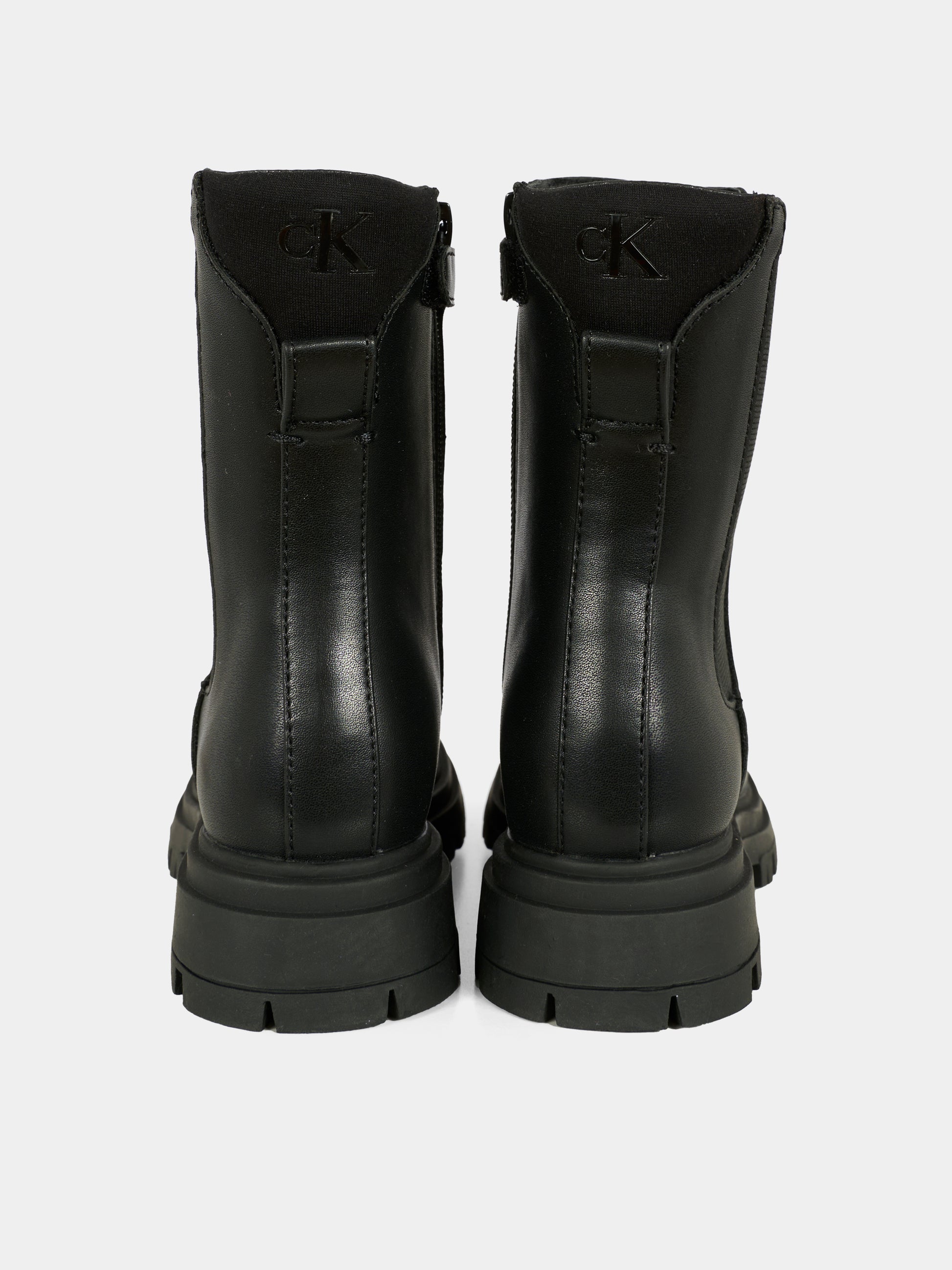 Stivali neri per bambina con logo,Calvin Klein Kids,V3A5 83121 1464999