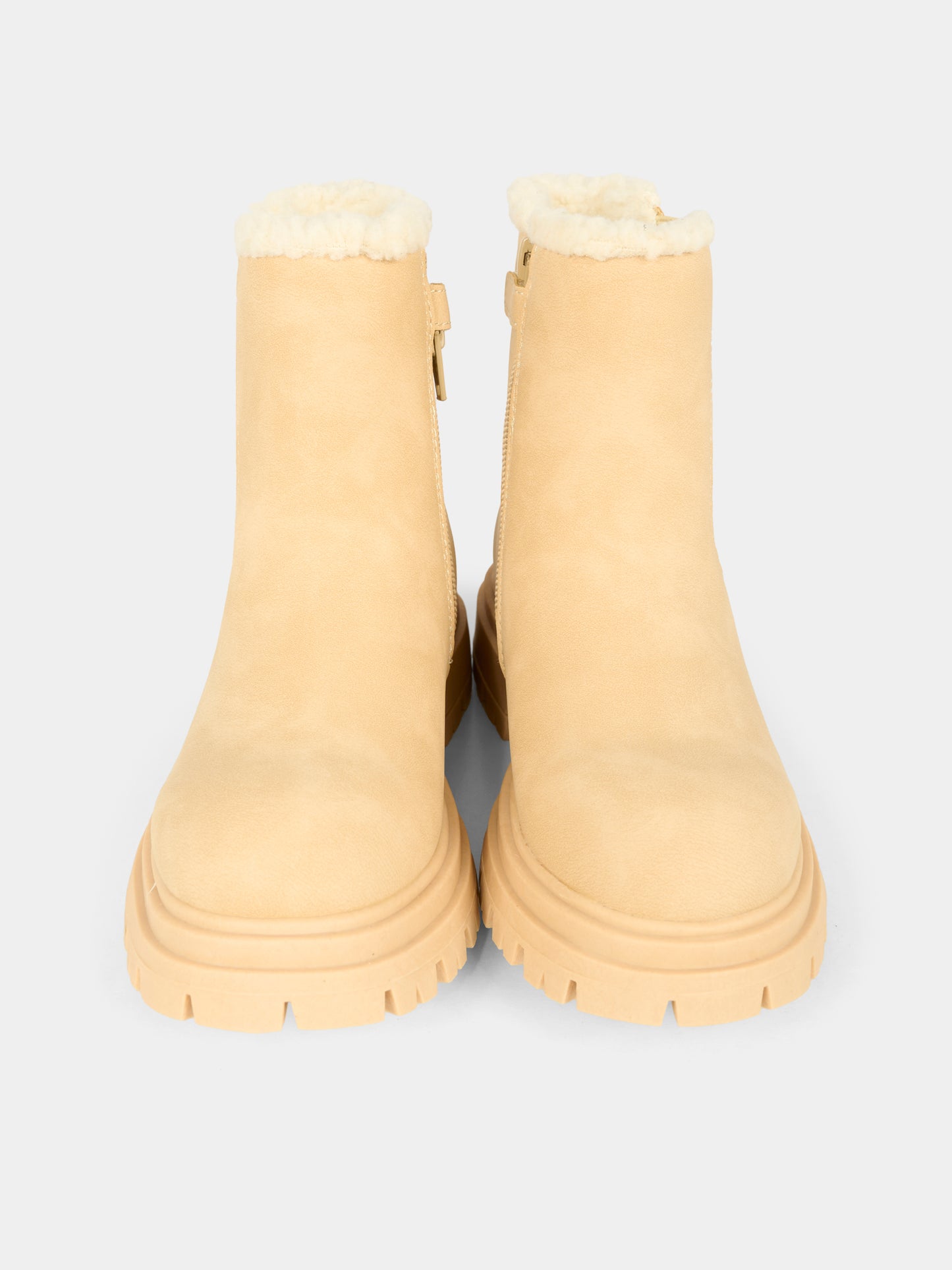 Stivaletti beige per bambina con logo,Calvin Klein Kids,V3A5 83126 0315500