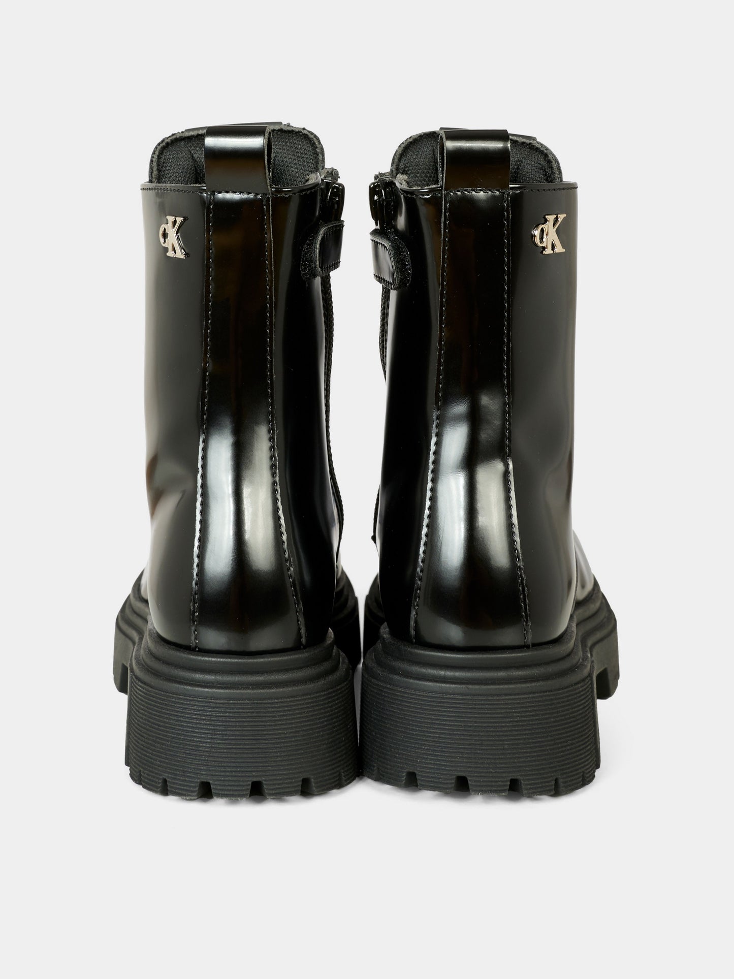 Anfibi nero per bambini con logo,Calvin Klein Kids,V4A5 83132 1453999