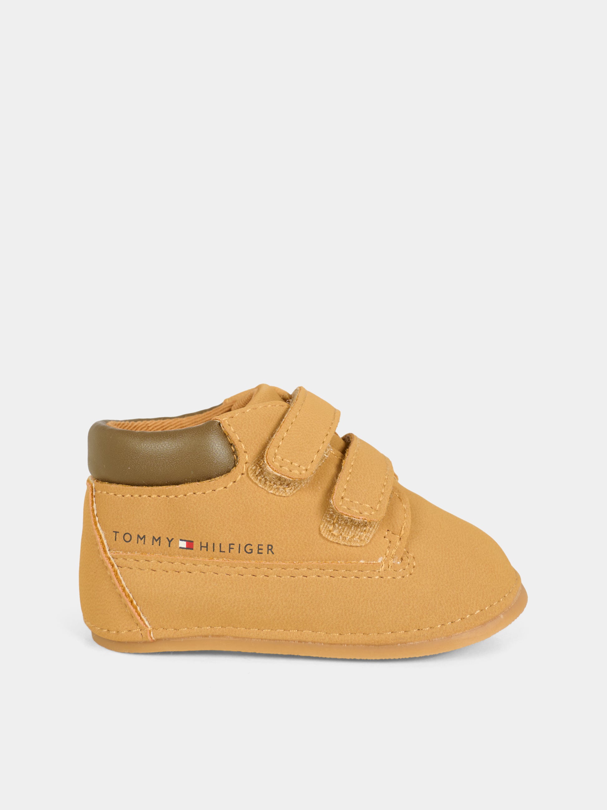 Sneakers marroni per neonato con logo,Tommy Hilfiger Junior,T0B5 34059 1755206