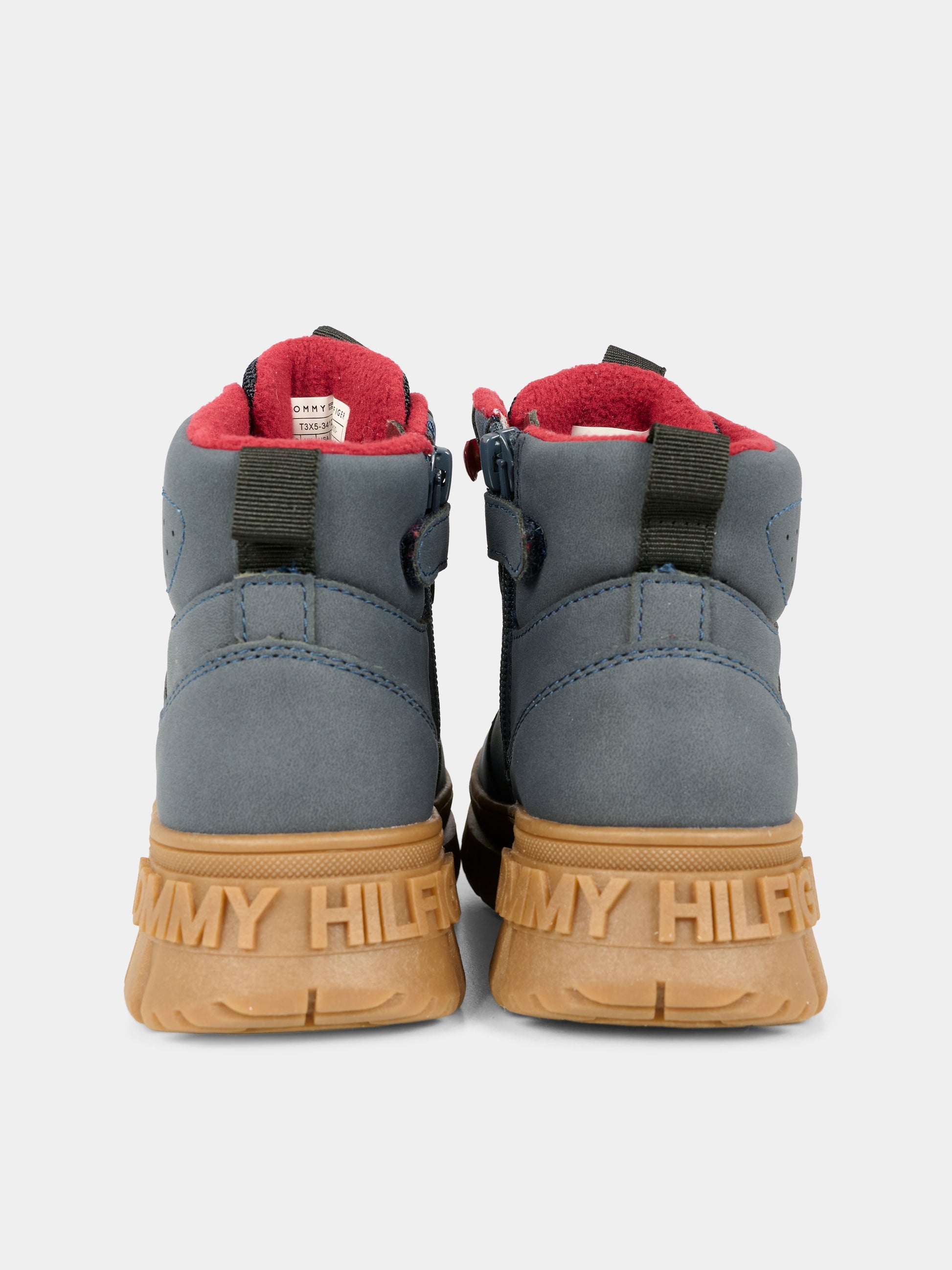 Stivaletti blu per neonato e bambino con logo,Tommy Hilfiger Junior,T1X5 34127 1696800