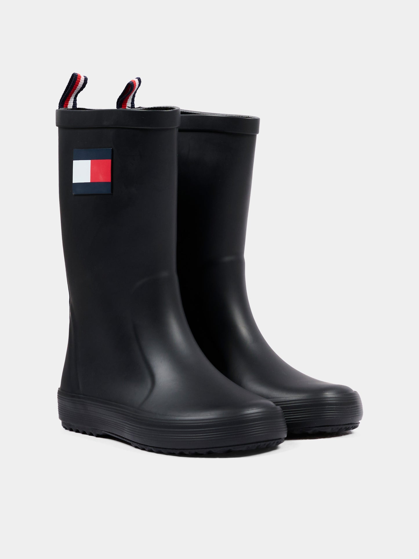 Bottes de pluie noires pour enfants avec logo