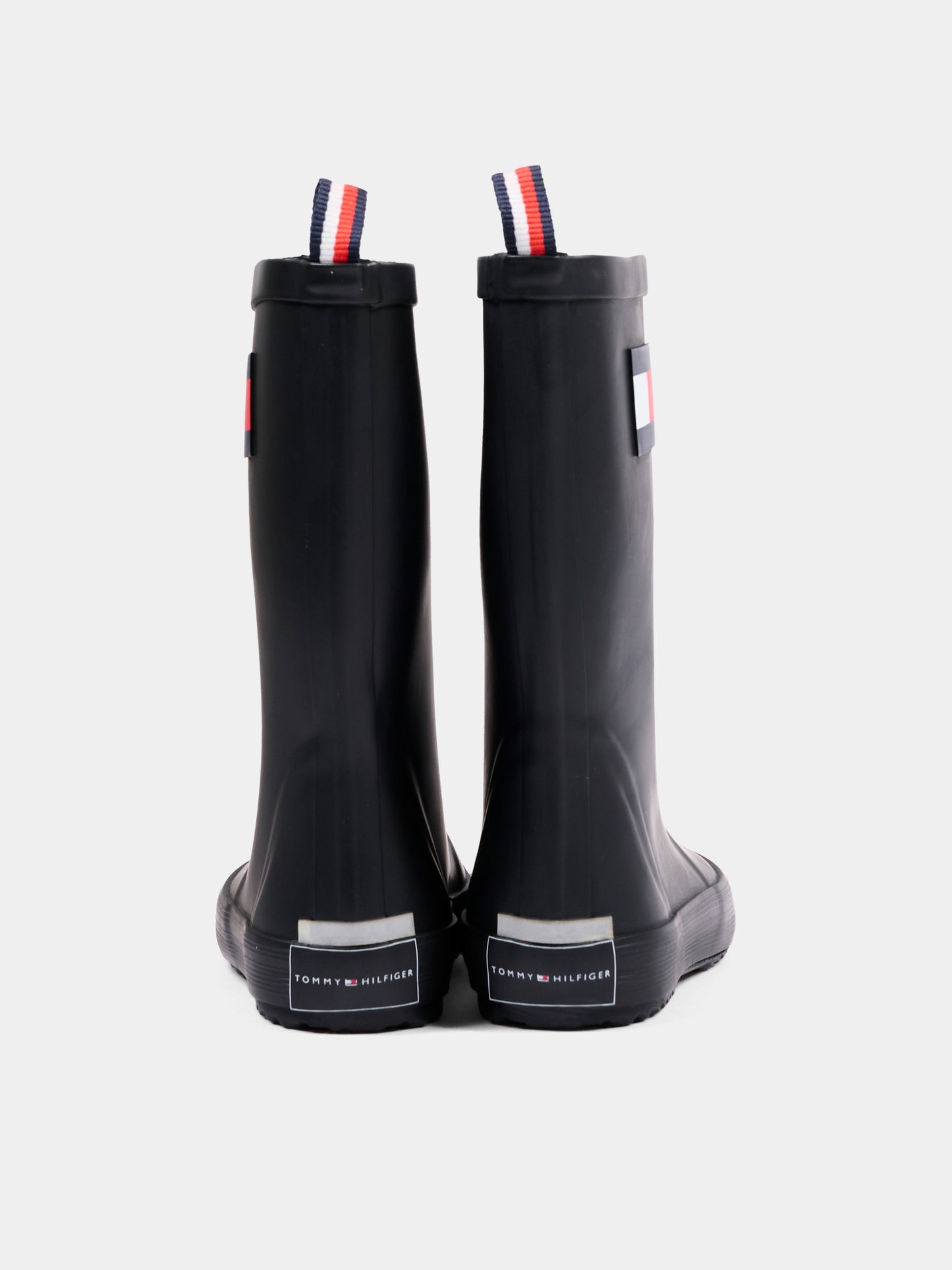 Bottes de pluie noires pour enfants avec logo