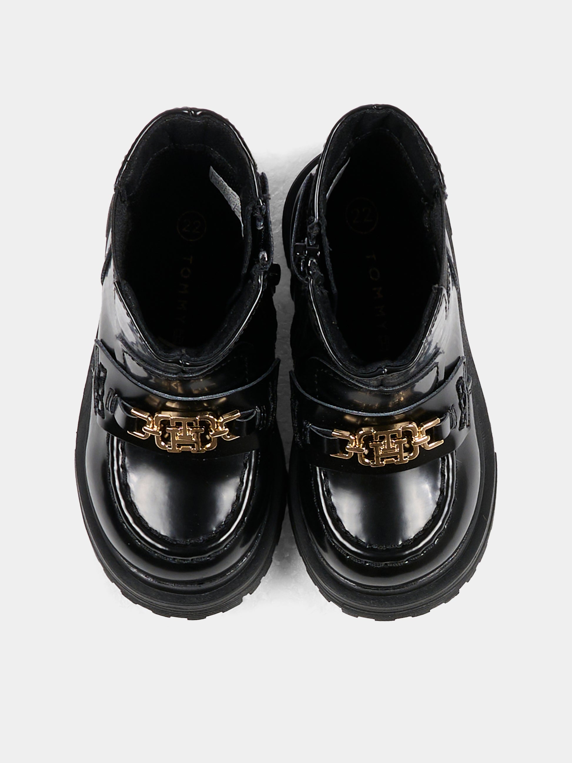 Stivaletti neri per bambina con logo,Tommy Hilfiger Junior,T1A5 34007 1453999