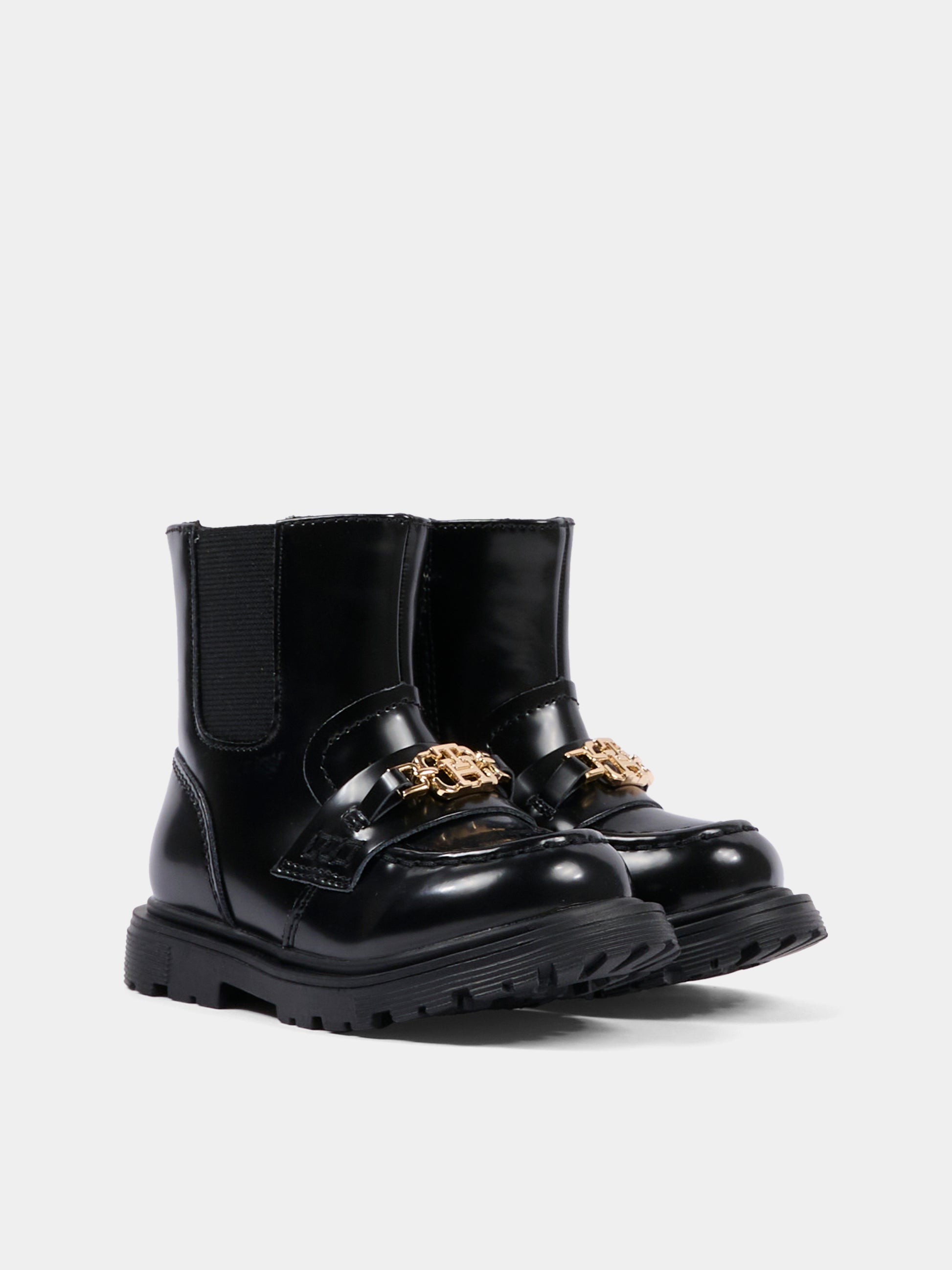 Stivaletti neri per bambina con logo,Tommy Hilfiger Junior,T1A5 34007 1453999