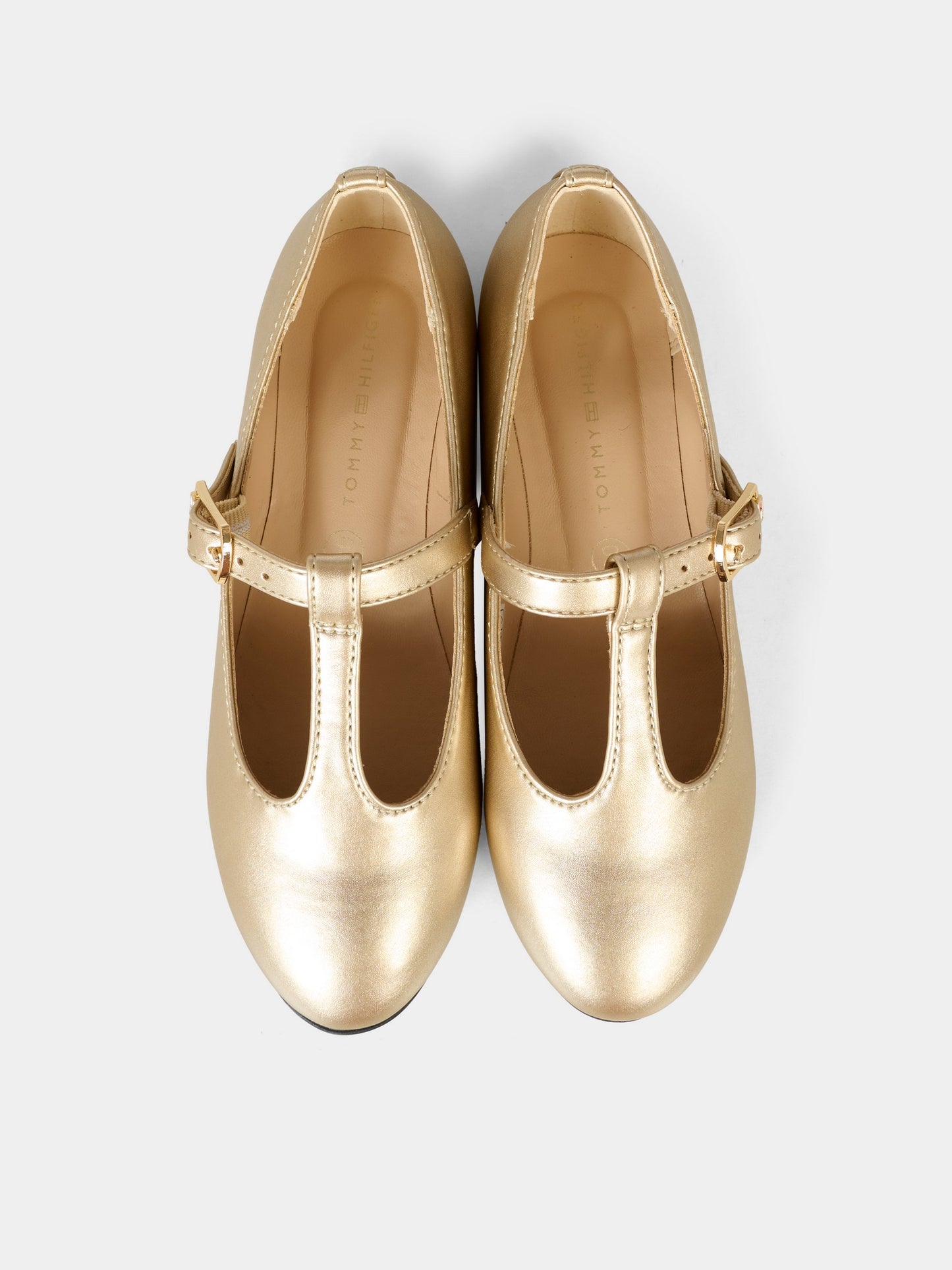 Ballerine dorate per bambina con bandierina,Tommy Hilfiger Junior,T3A3 34001 1372514