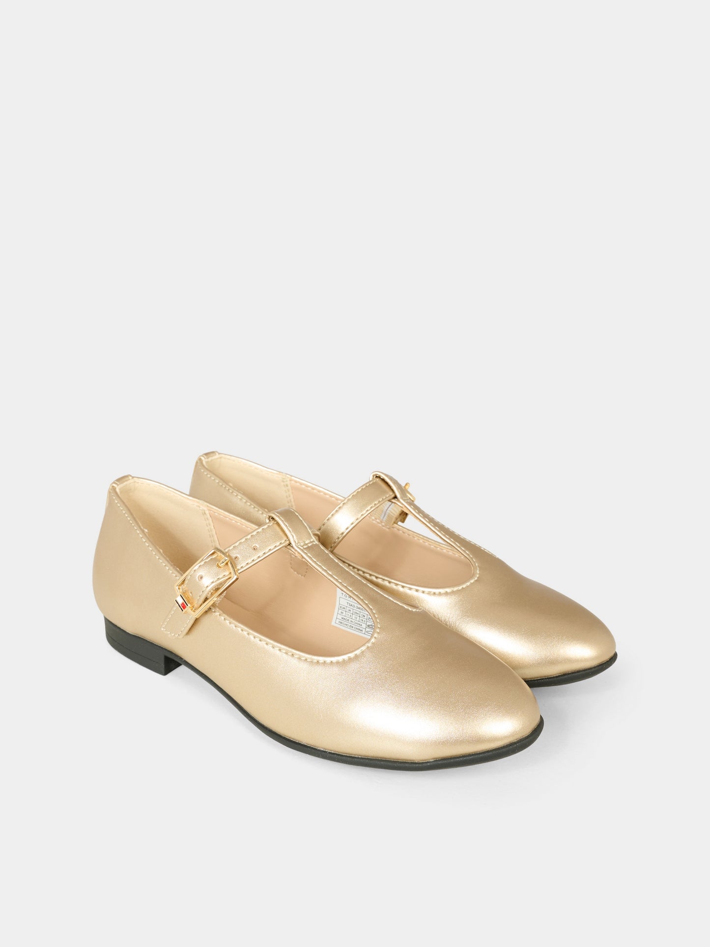 Ballerine dorate per bambina con bandierina,Tommy Hilfiger Junior,T3A3 34001 1372514