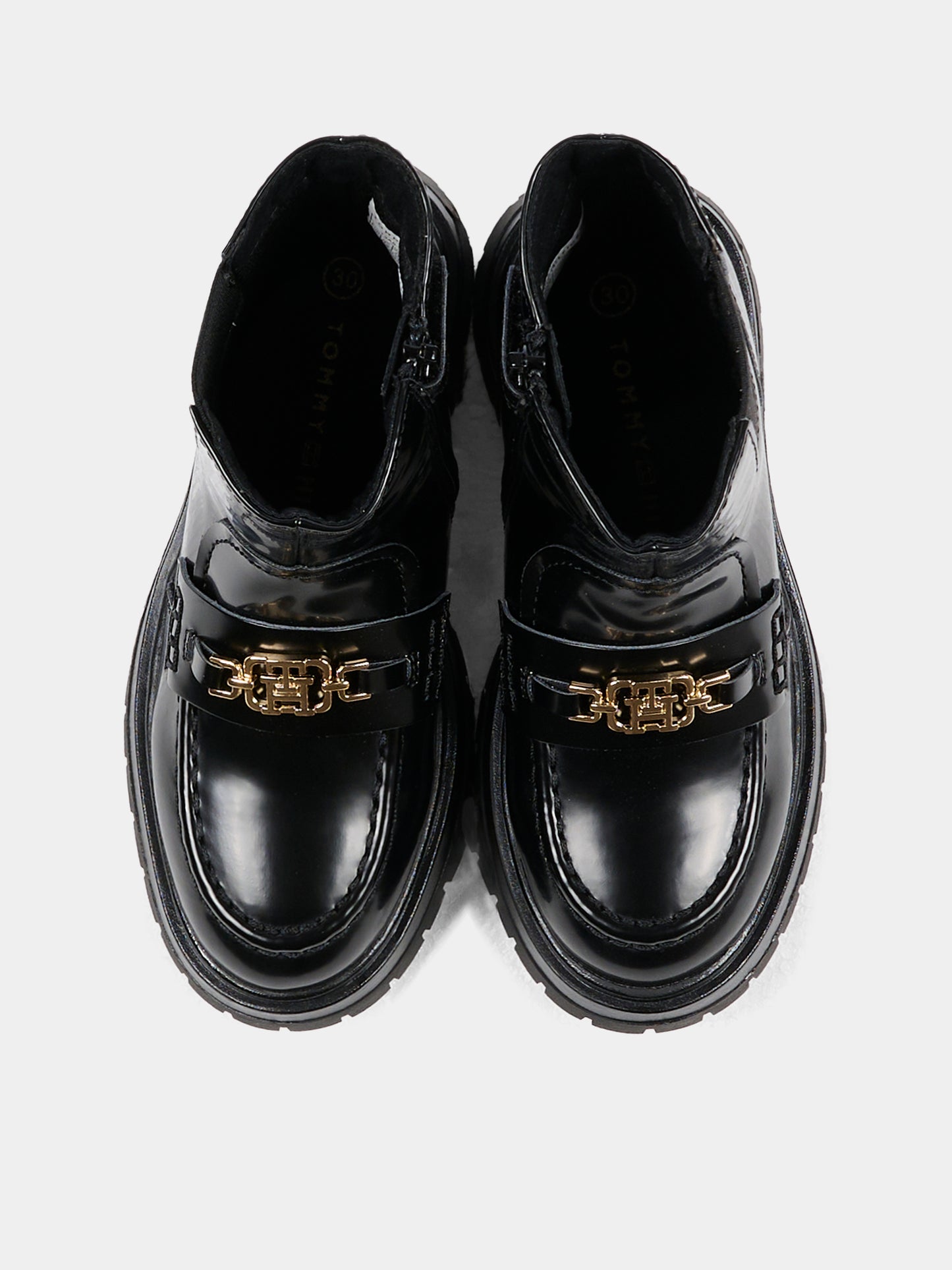 Stivaletti neri per bambina con logo,Tommy Hilfiger Junior,T3A5 34017 1453999