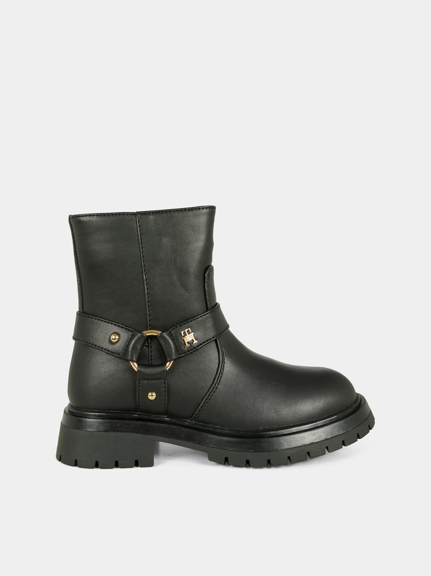 Stivaletti neri per bambina con logo,Tommy Hilfiger Junior,T3A5 34021 1355999