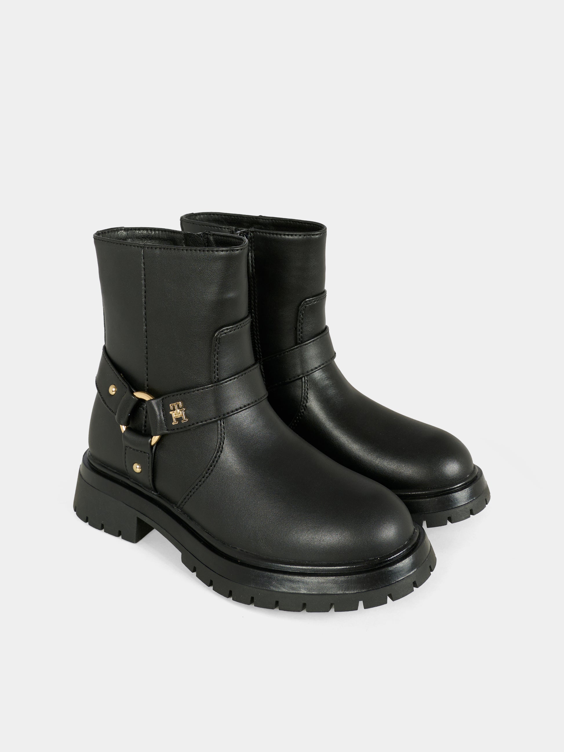 Stivaletti neri per bambina con logo,Tommy Hilfiger Junior,T3A5 34021 1355999