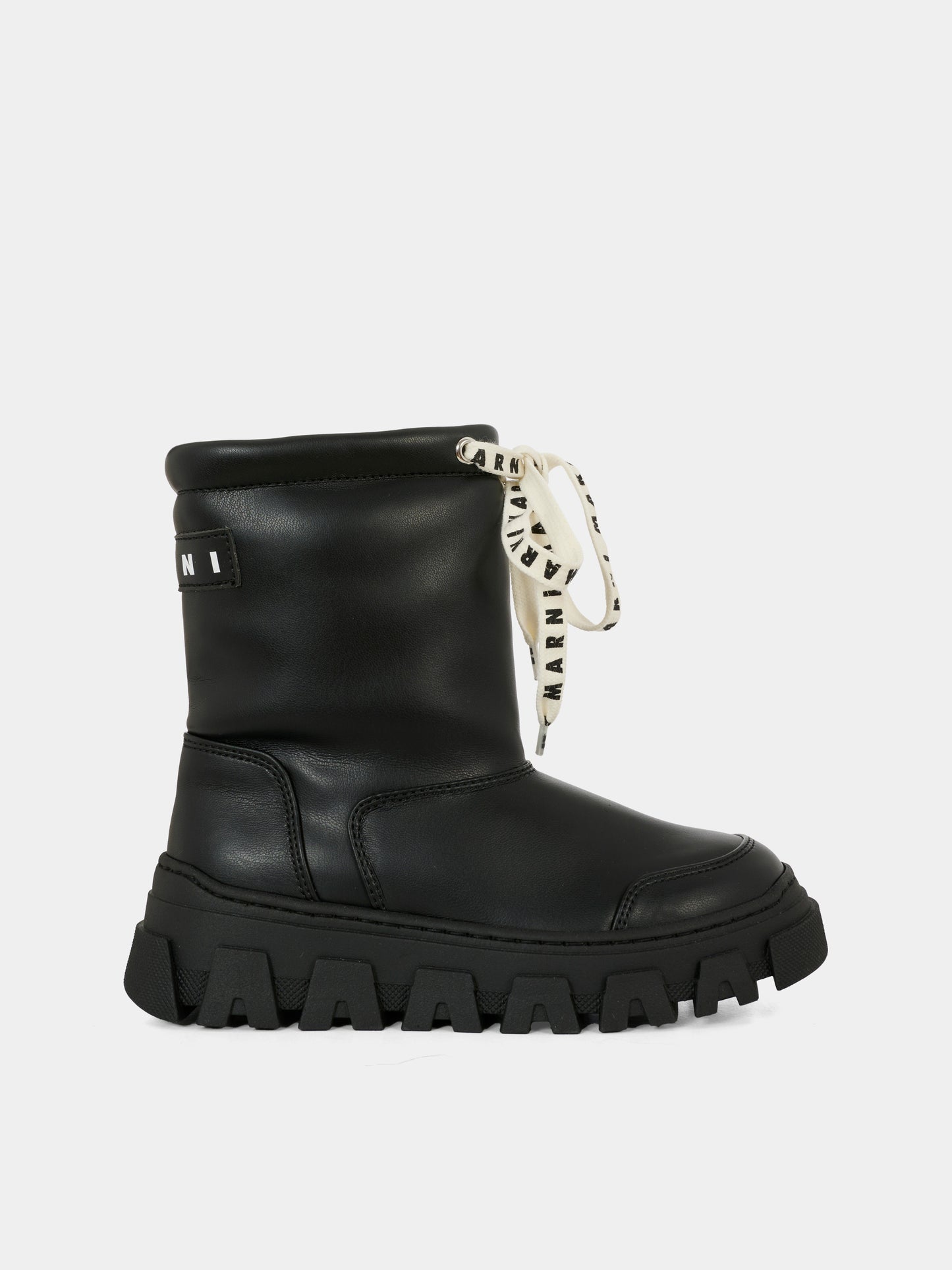 Stivaletti neri per bambini con logo,Marni Kids,82039 - VAR1