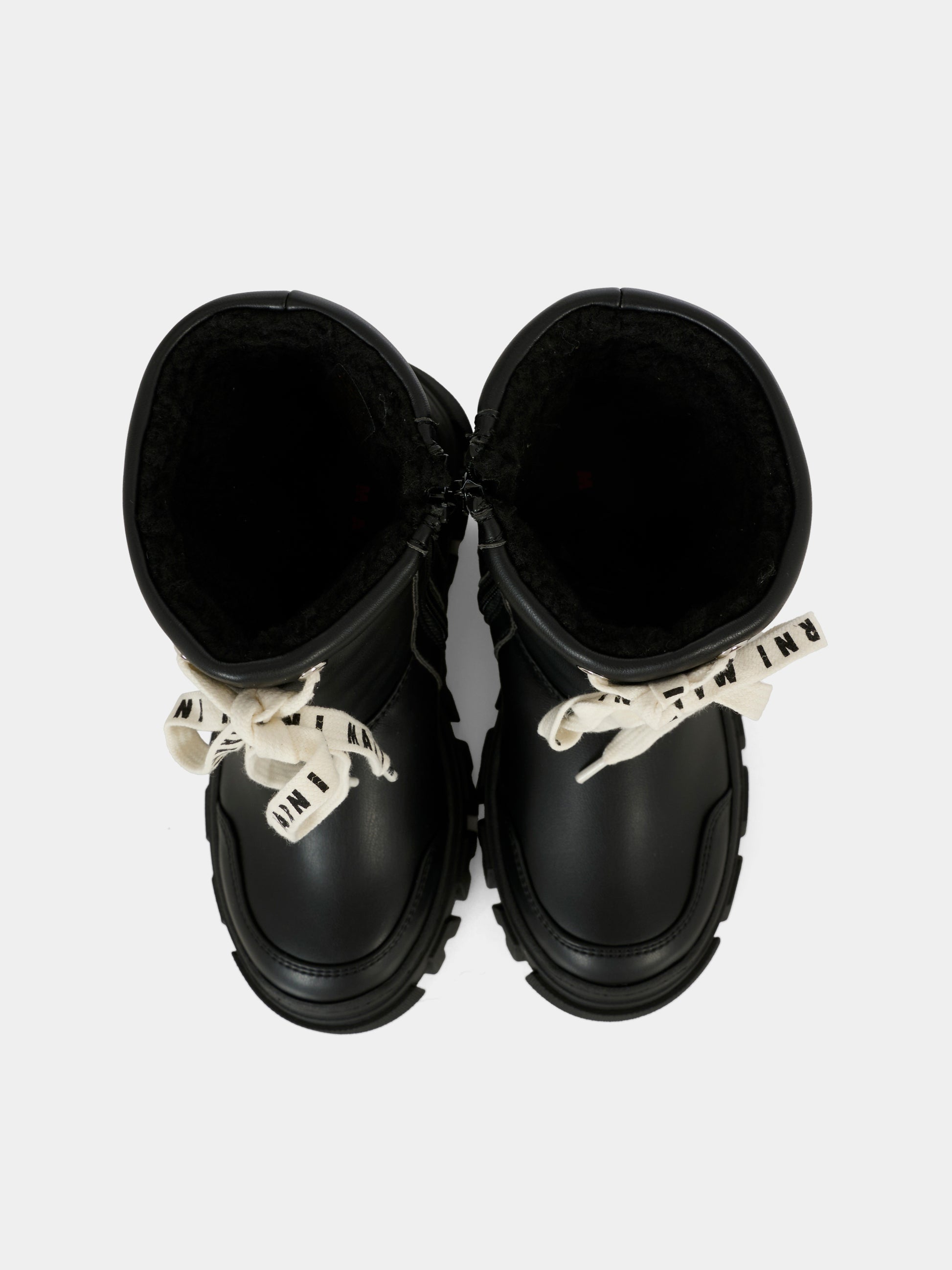 Stivaletti neri per bambini con logo,Marni Kids,82039 - VAR1