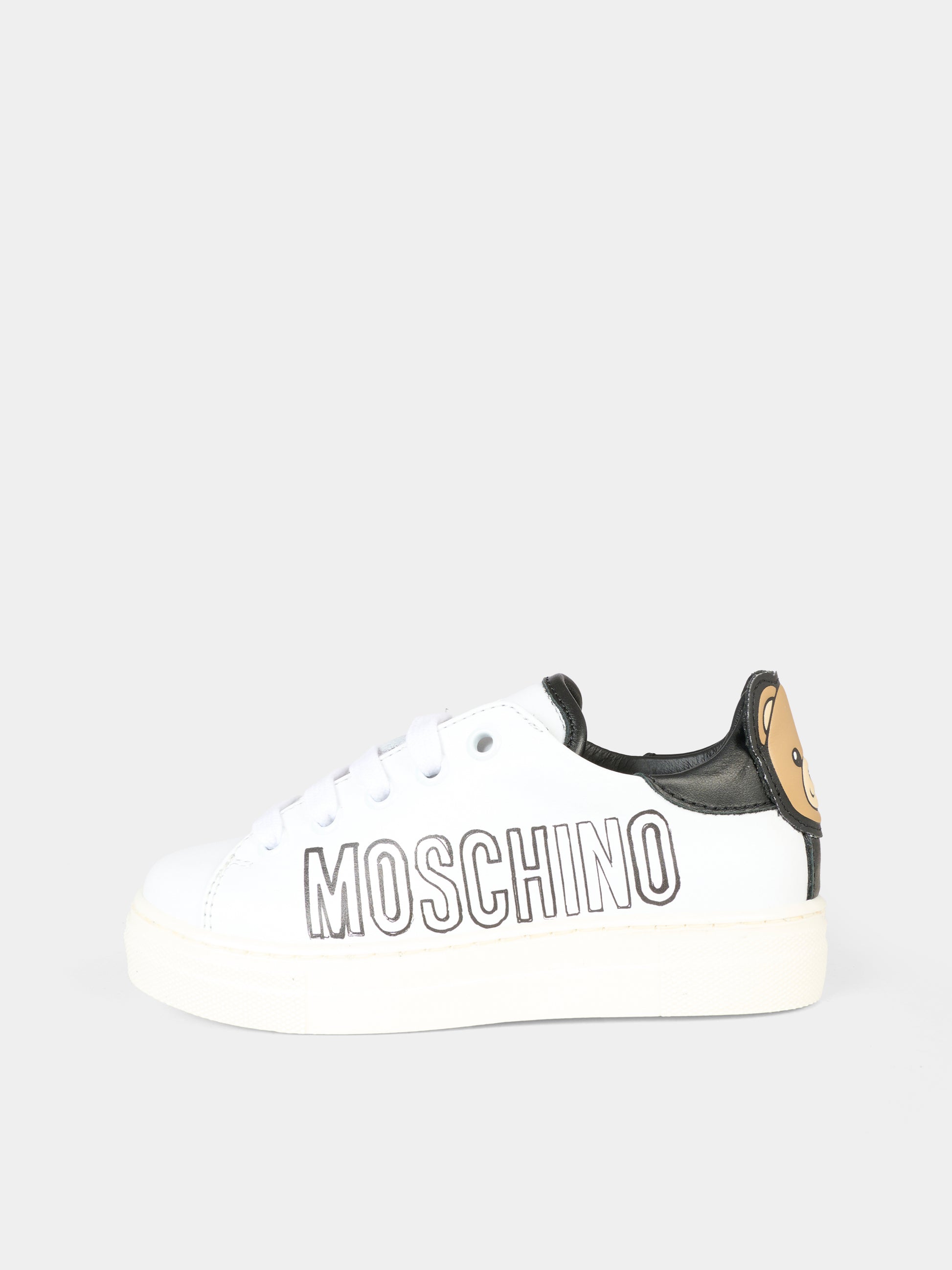 Sneakers bianche per bambino con Teddy Bear,Moschino Kids,81906 - VAR2