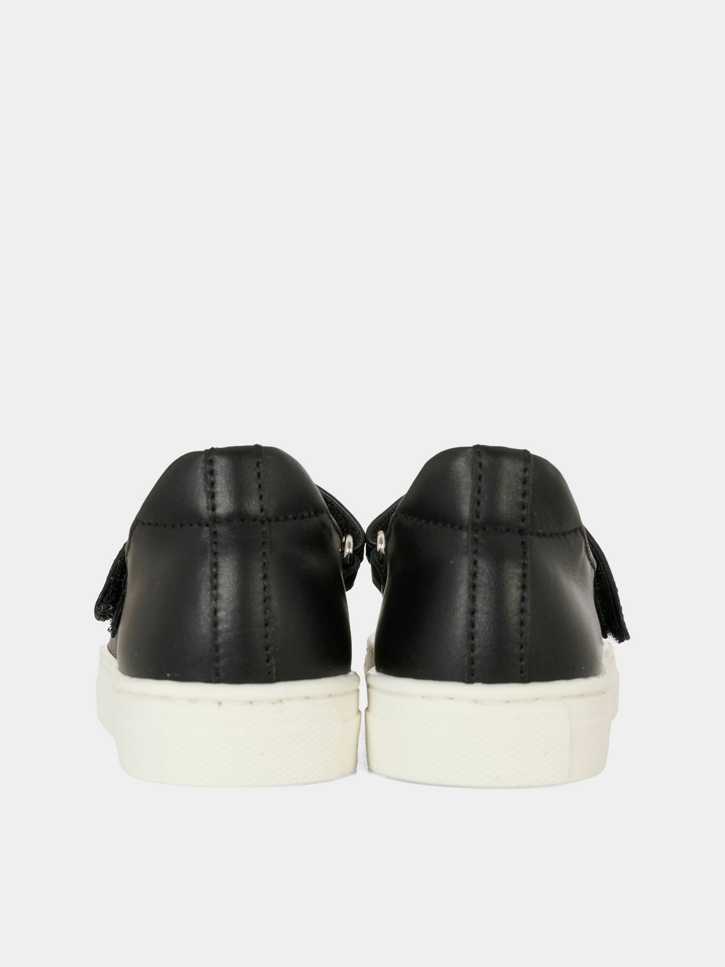 Ballerines noires pour bébé fille et fille avec Teddy Bear