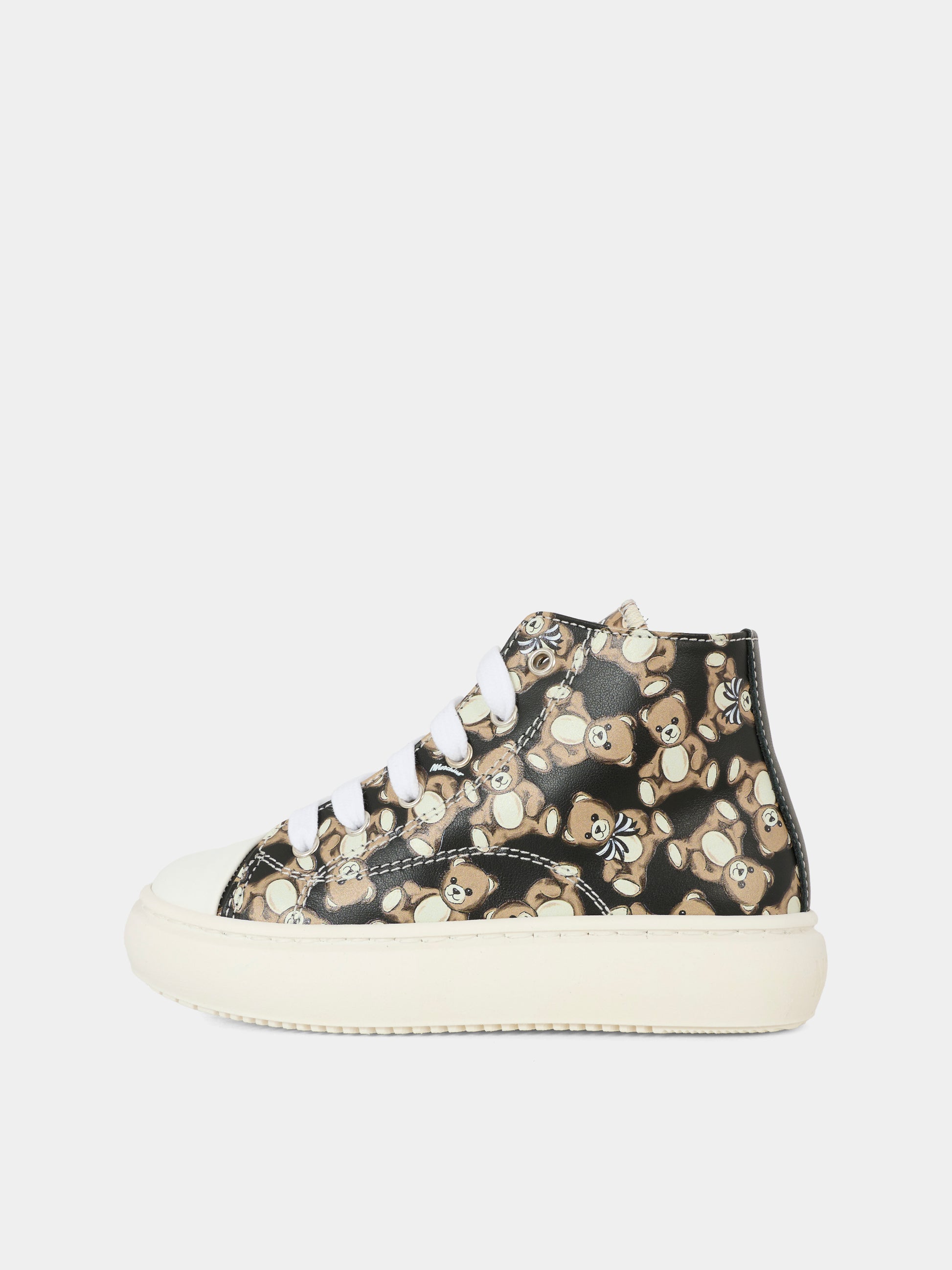 Sneakers nere per bambina con Teddy Bear all over,Moschino Kids,81849 - VAR1