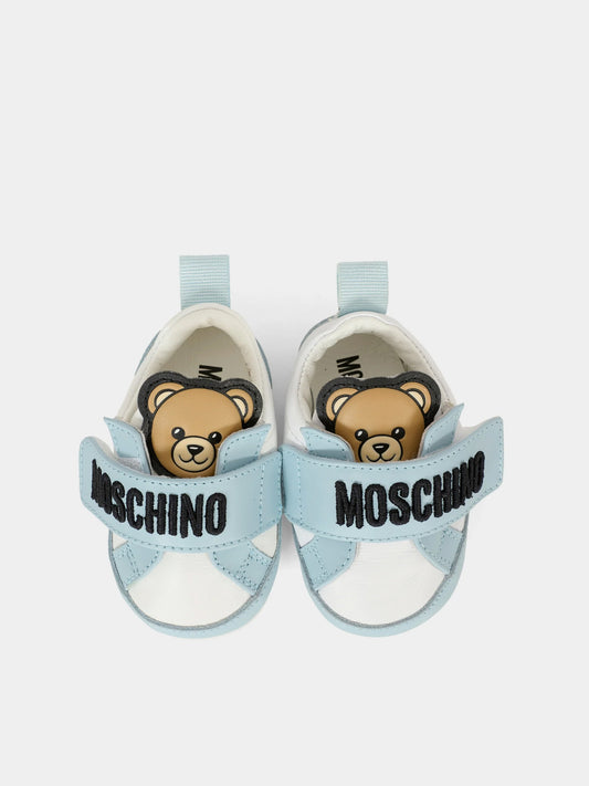 Sneakers azzurre per neonato con Teddy Bear,Moschino Kids,81811 - VAR2