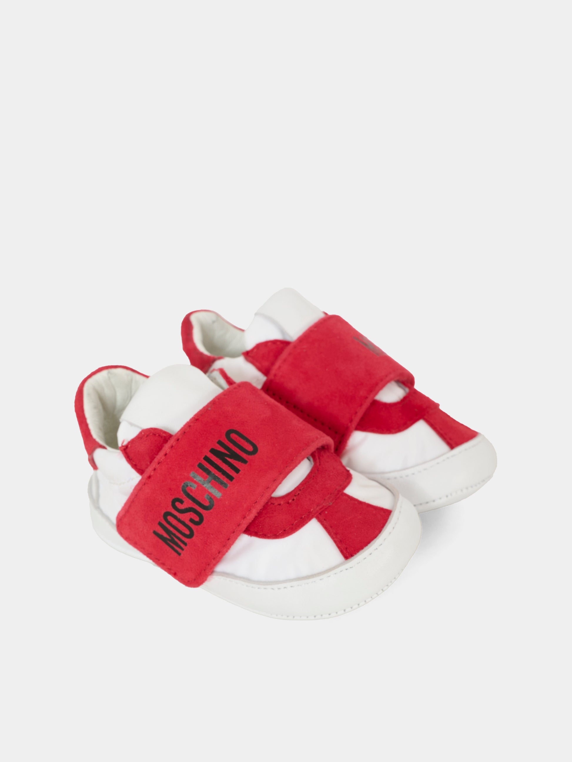 Sneakers rosse per neonati con logo,Moschino Kids,81807 - VAR1