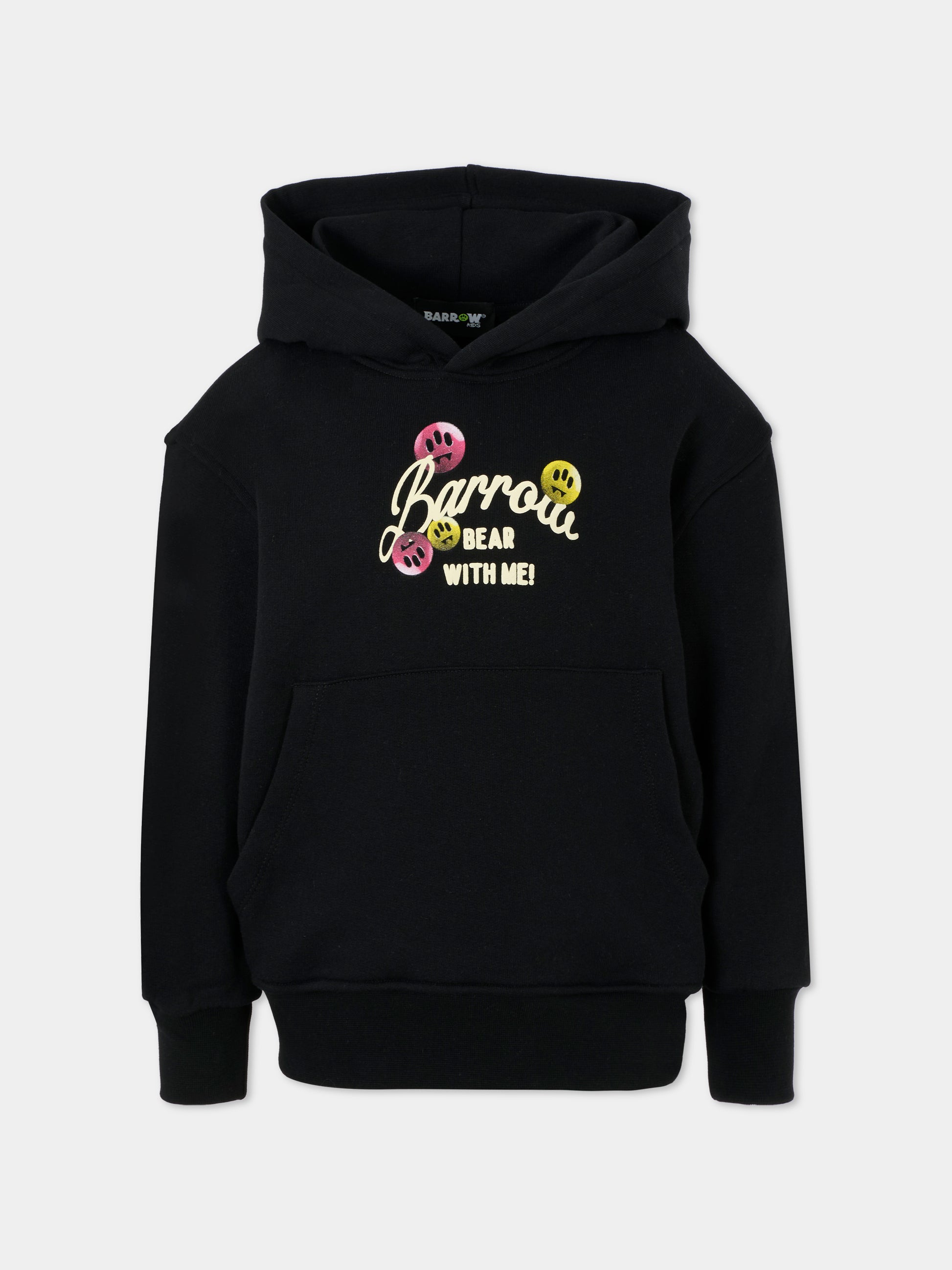 Felpa nera per bambino con stampa Bear,Barrow,F5BKJGHS131 110