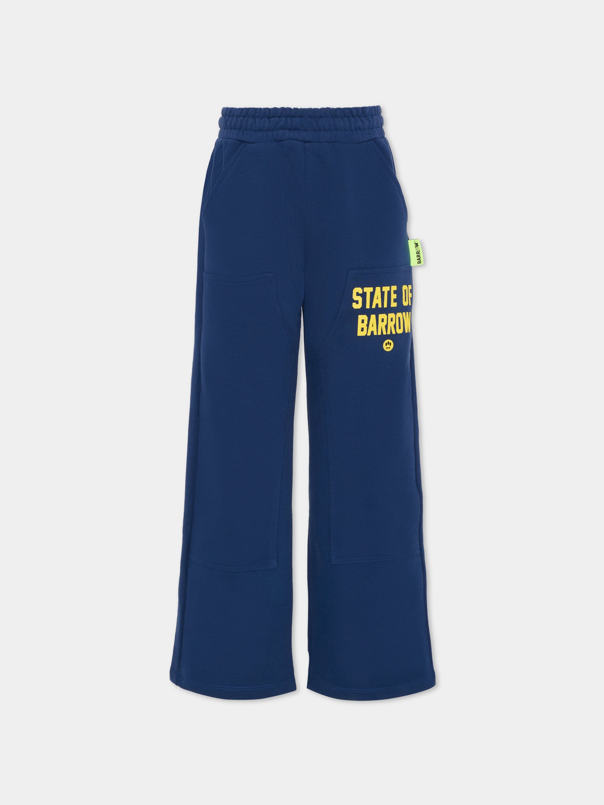 Pantaloni blu per bambini con scritta,Barrow,F5BKJUFP080 060