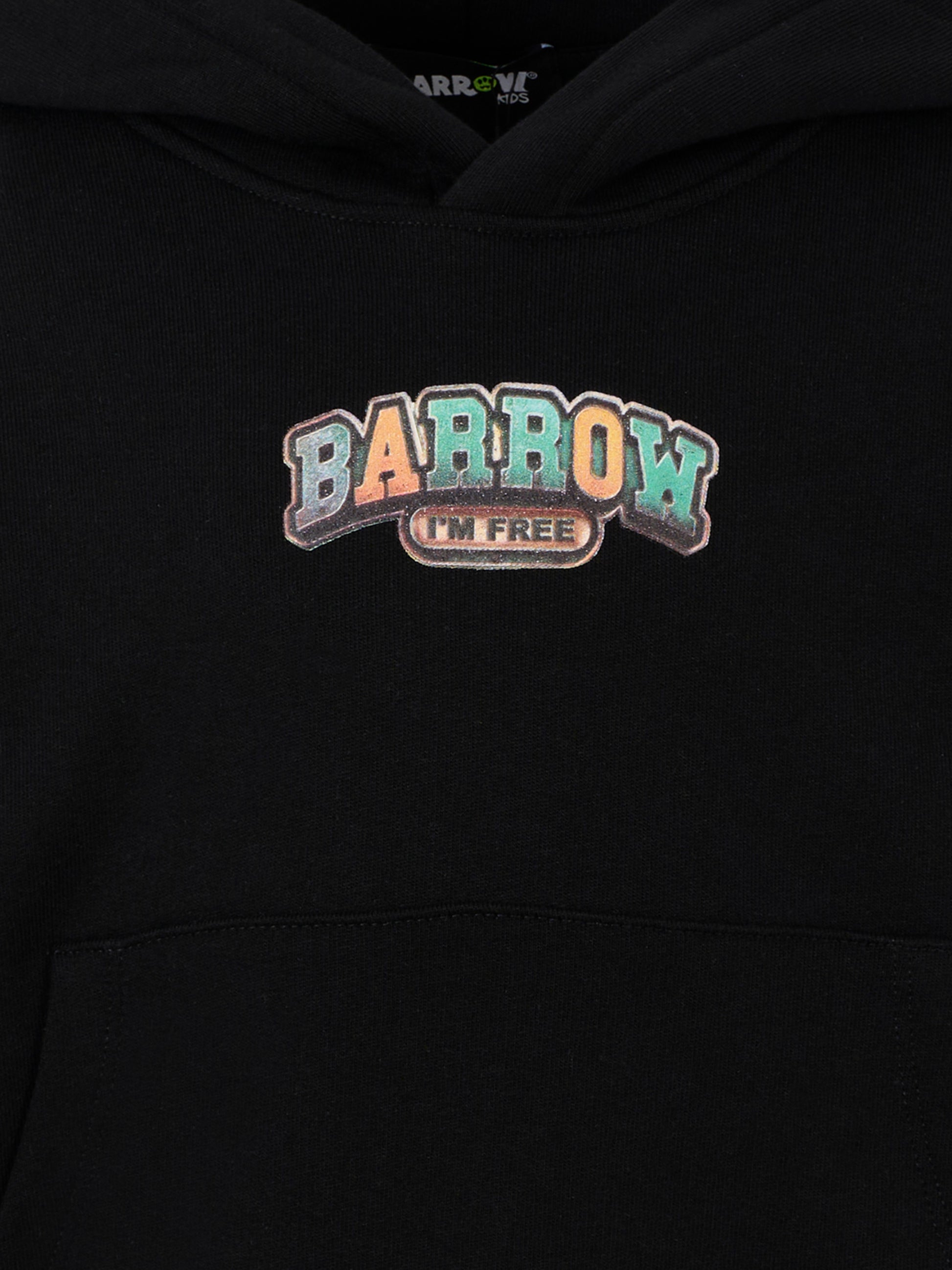 Felpa nera per bambino con stampa multicolor,Barrow,F5BKJUHS224 110
