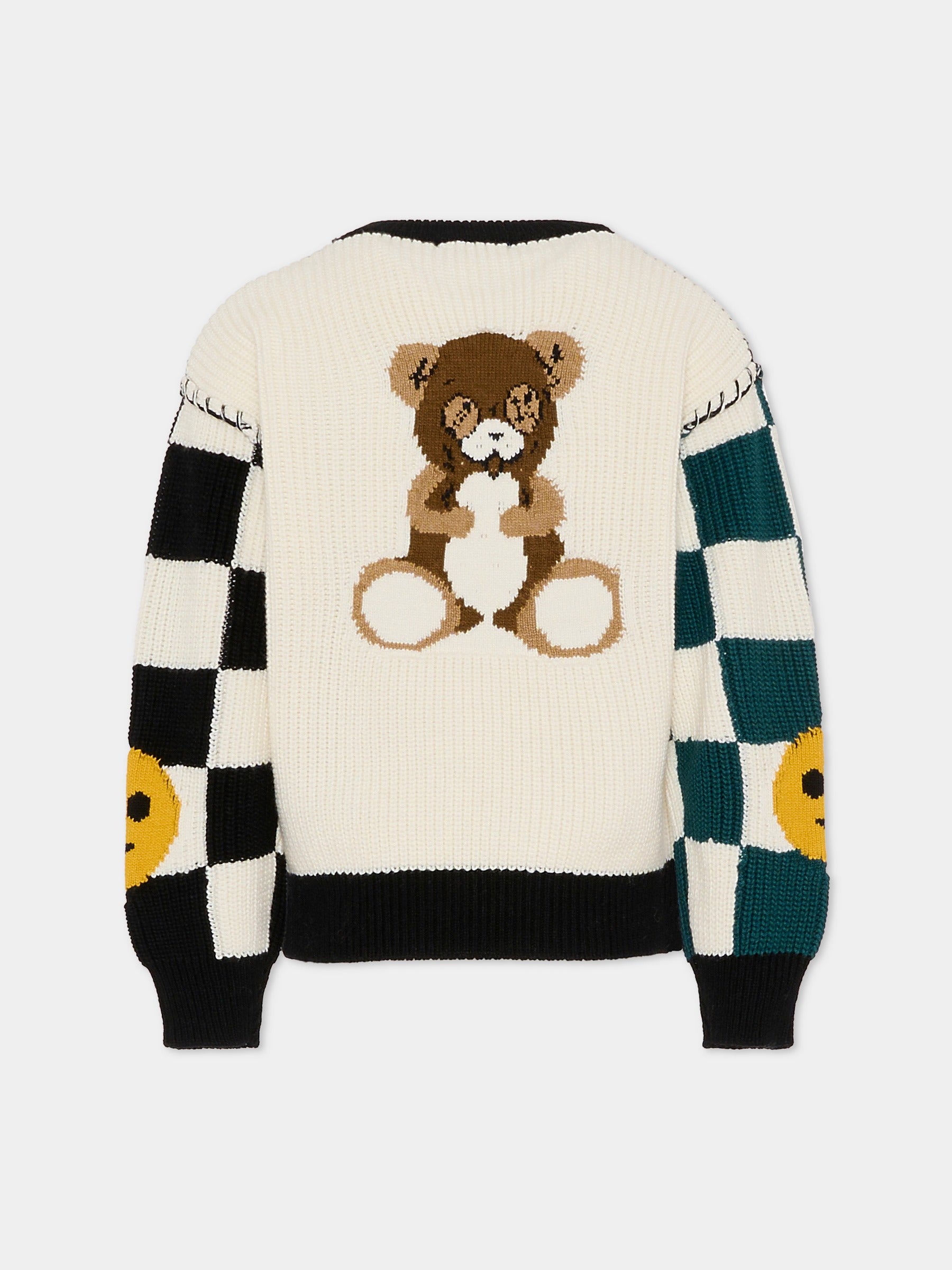 Maglione verde per bambino con smile,Barrow,F5BKJUJP109 309