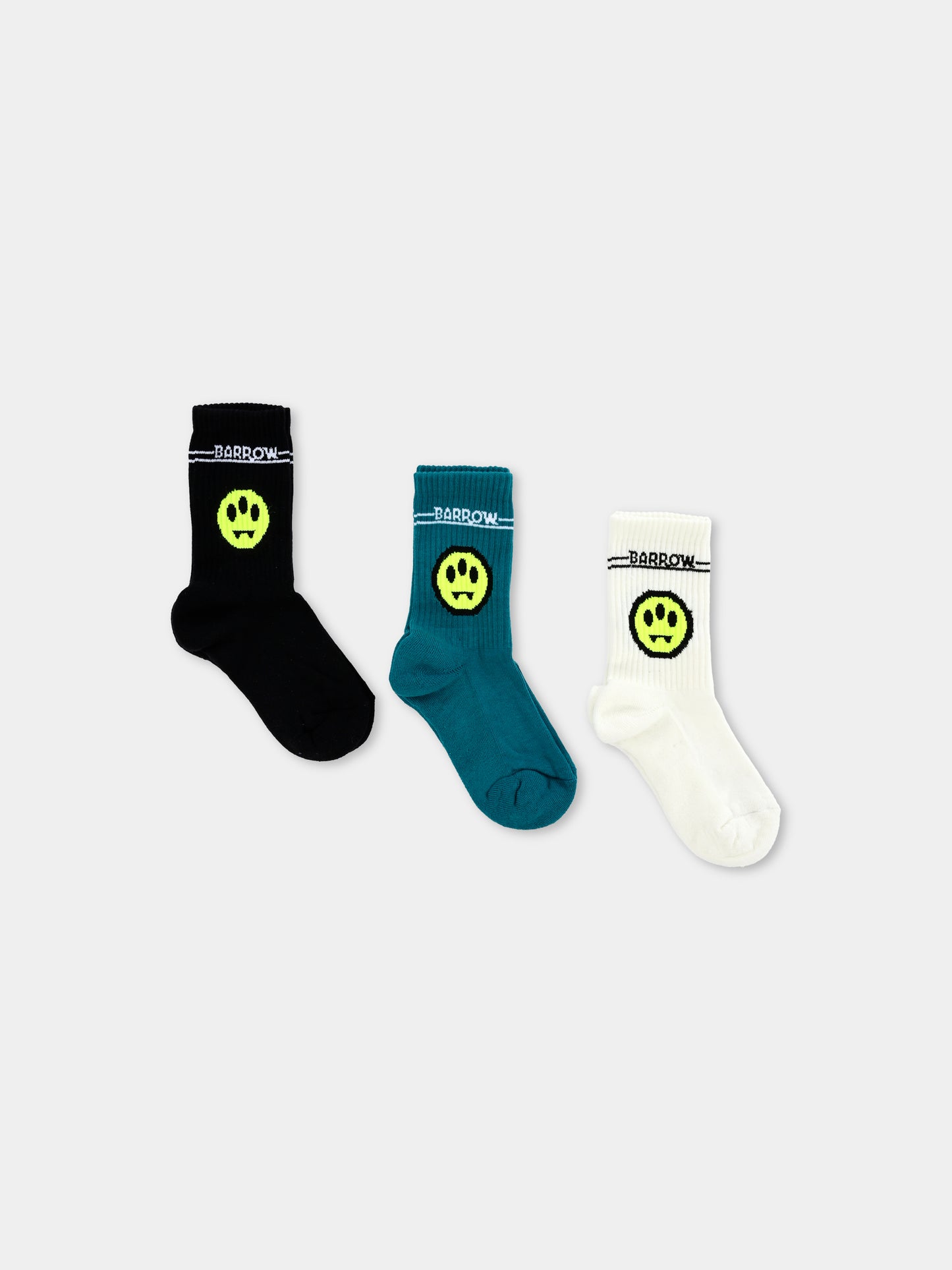 Set calze multicolor per bambini con smile,Barrow,F5BKJUSO126 BK006