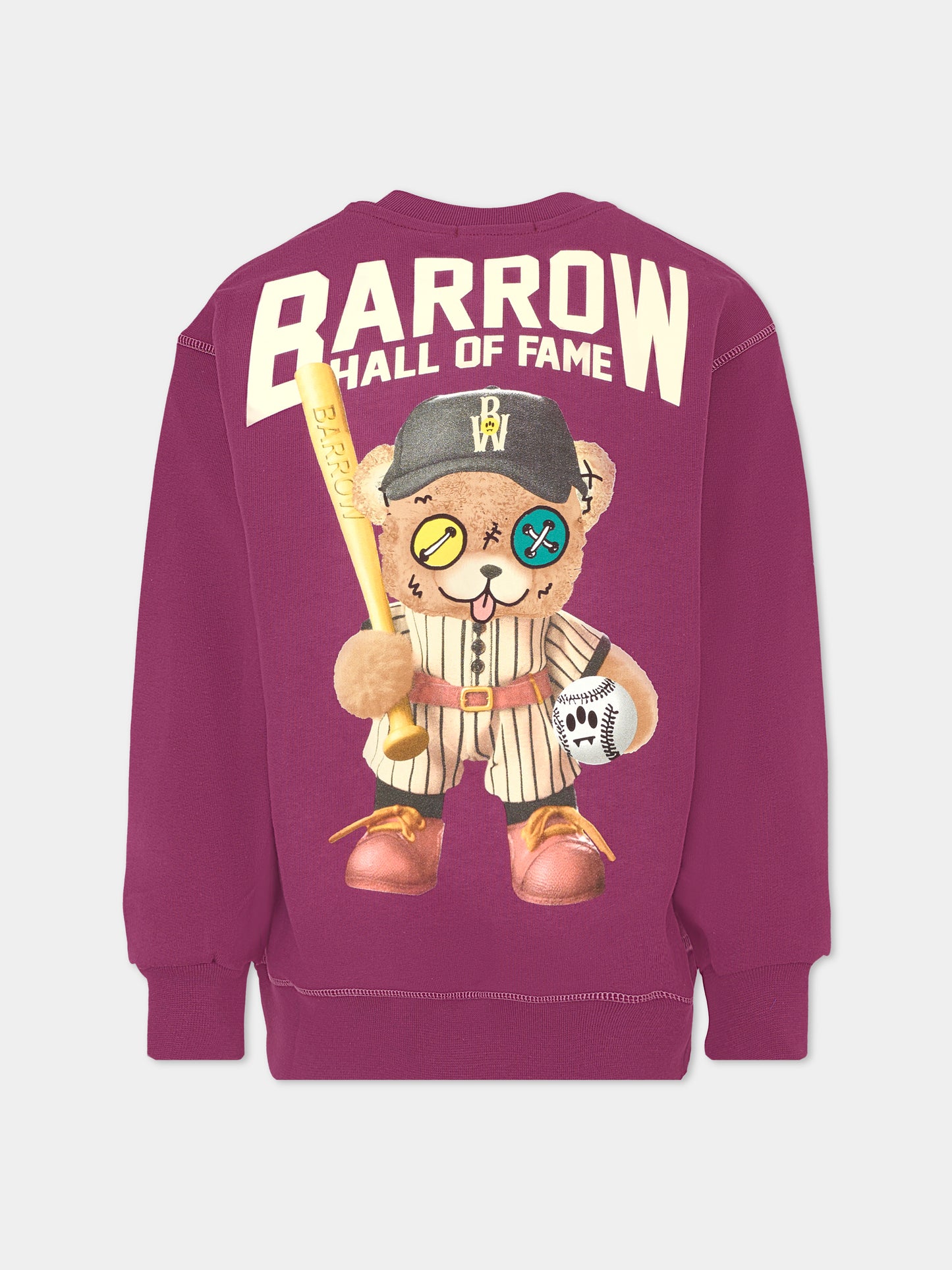 Felpa viola per bambini con stampa Bear,Barrow,F5BKJUSW082 252