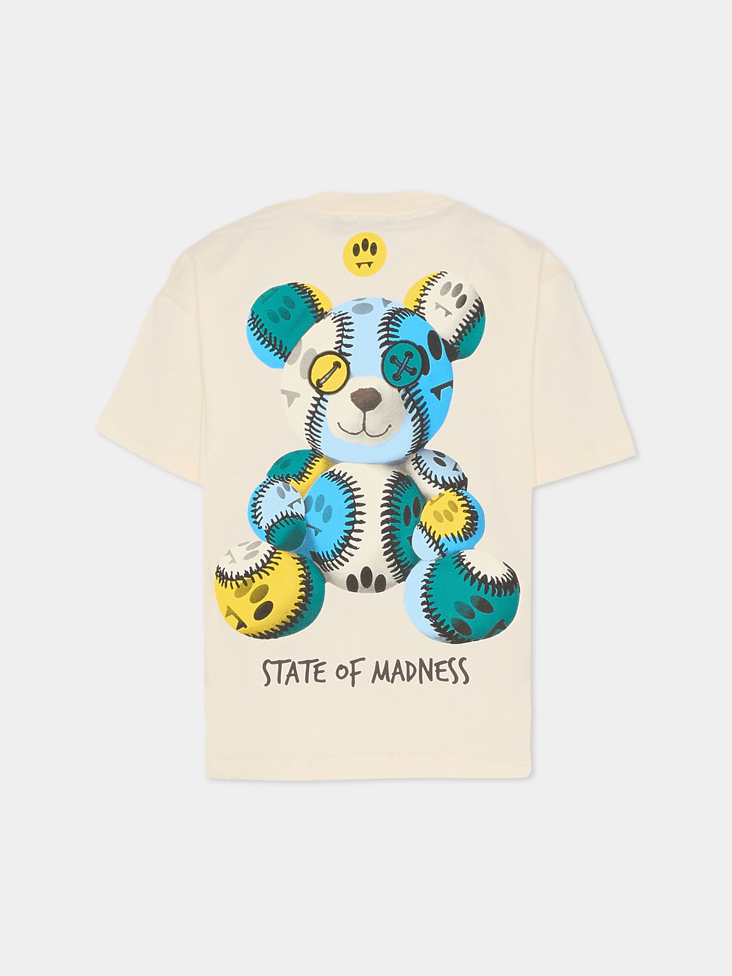 T-shirt avorio per bambino con stampa Bear,Barrow,F5BKJUTH077 013