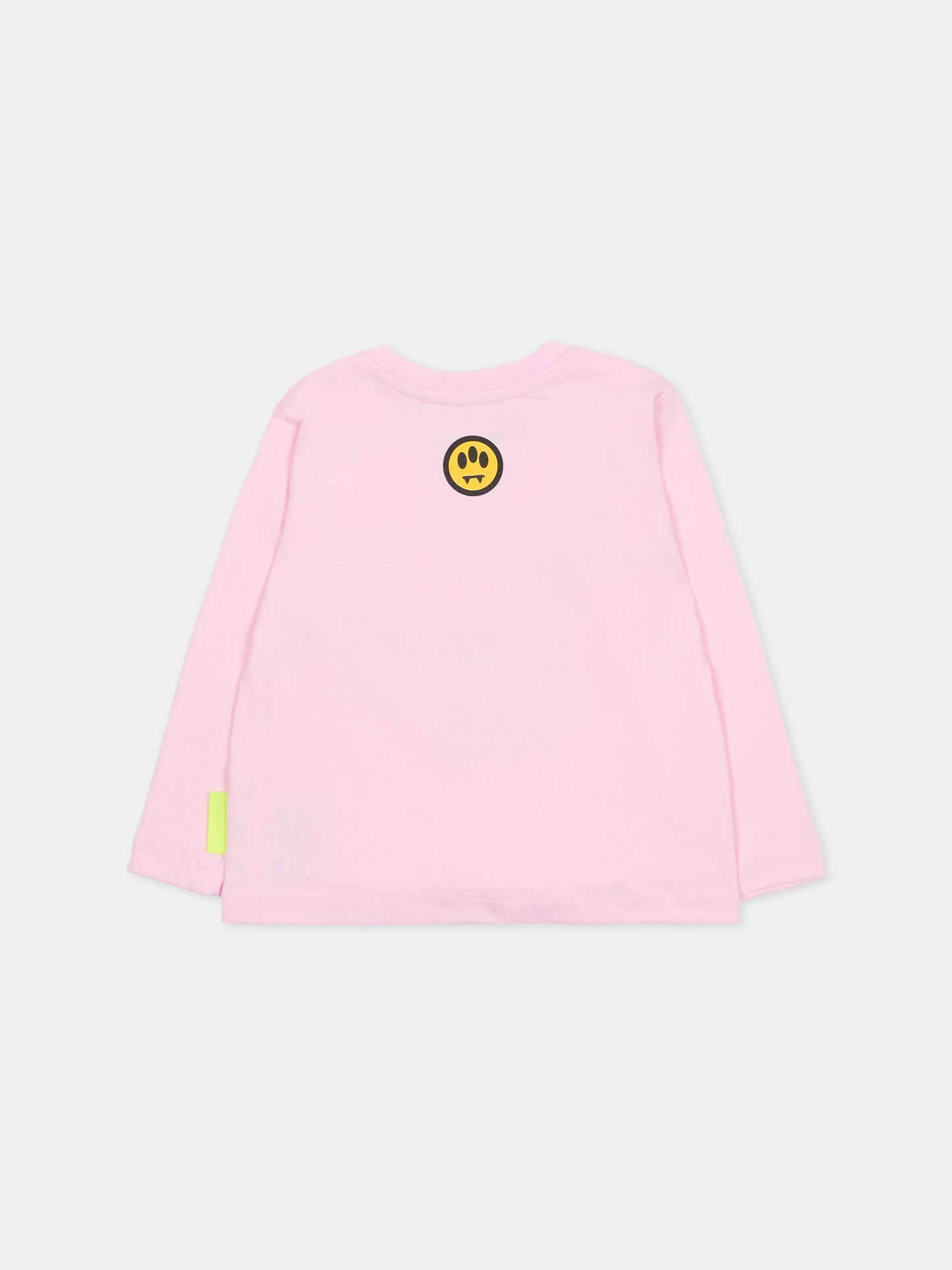 T-shirt rosa per neonata con stampa Bear,Barrow,F5BKUNTH217 042