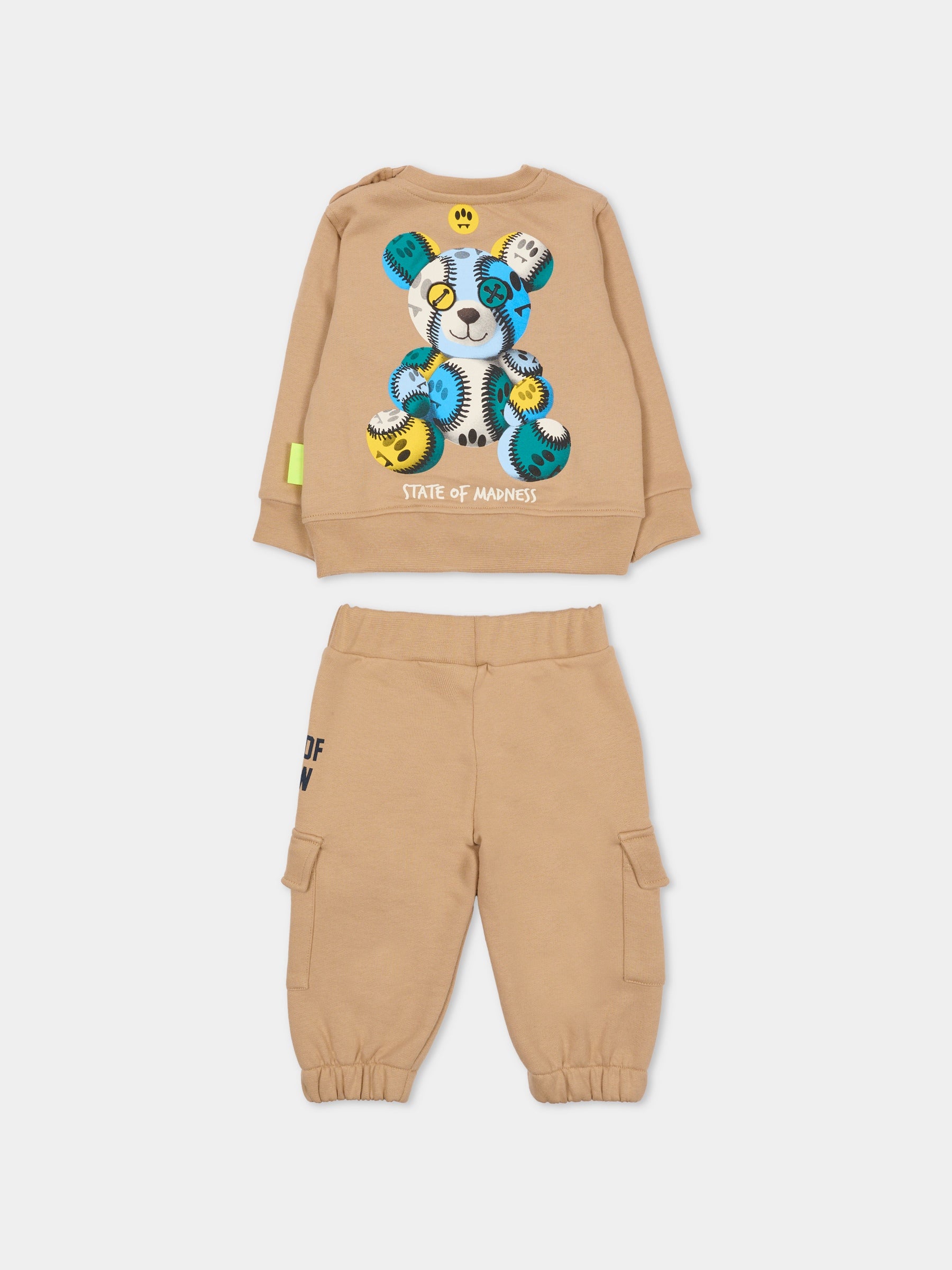 Completo beige per neonato con stampa Bear,Barrow,F5BKUNTP213 307