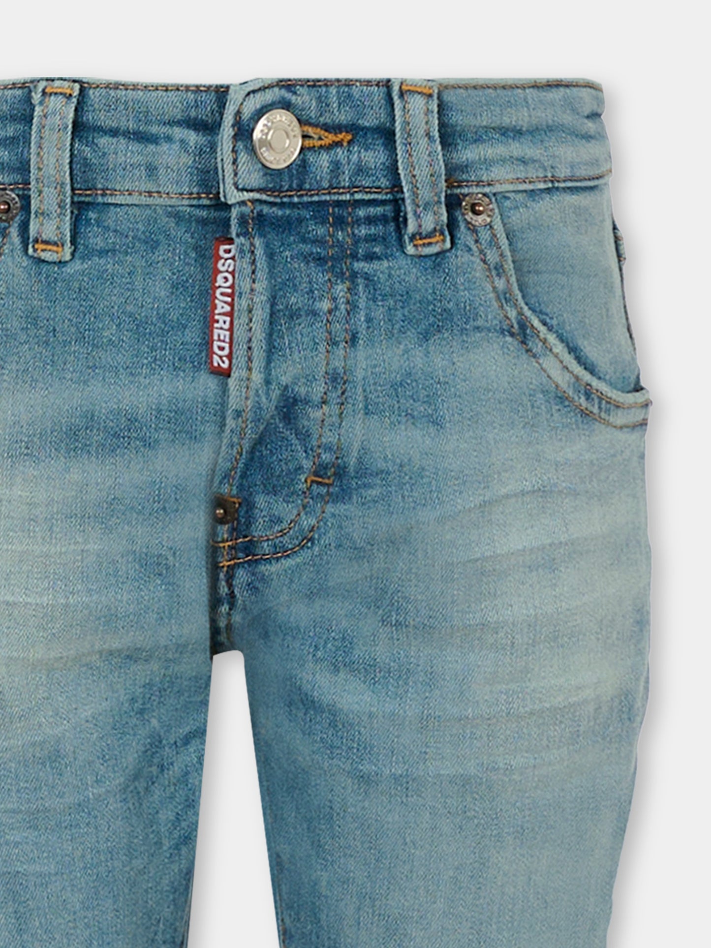 Jeans denim per bambino con logo,Dsquared2,DQ0236-D0AET-DQ01