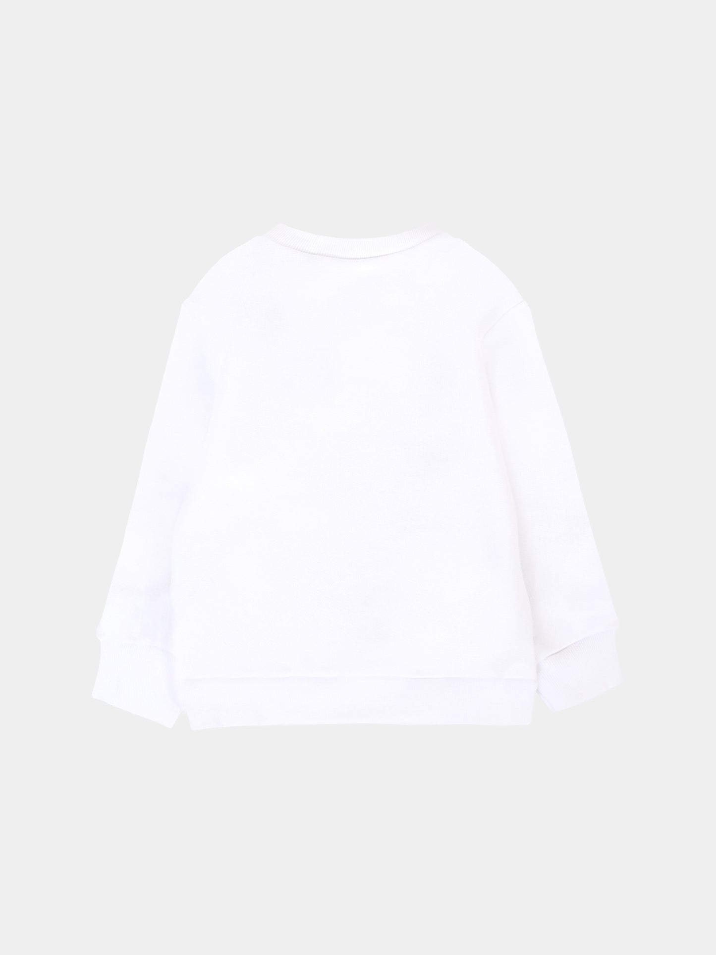 Felpa bianca per neonati con logo e foglia d'acero,Dsquared2,DQ3096-D00ZF-DQ100