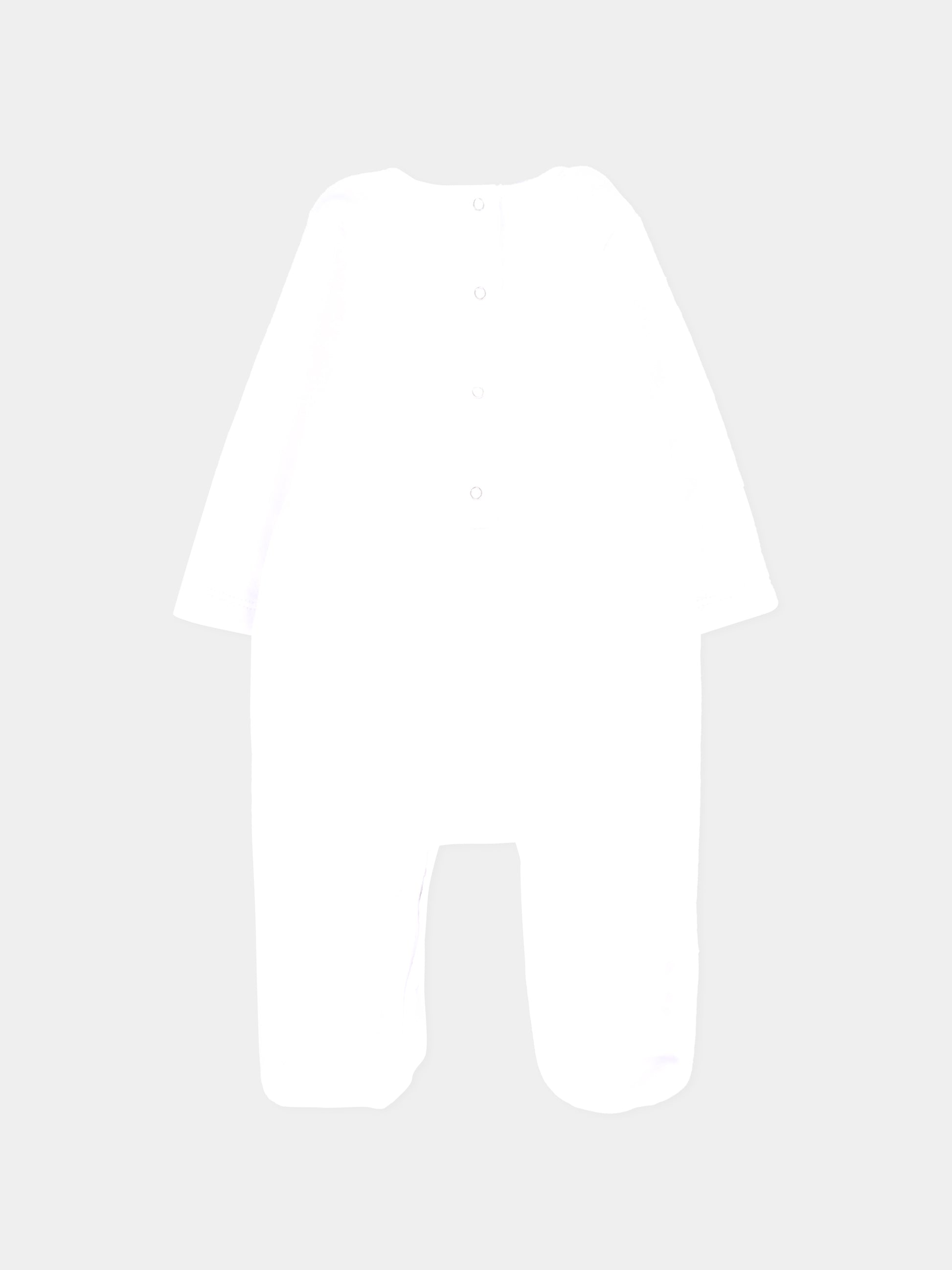 Tutina bianca per neonato con stampa paperi,Dsquared2,DQ3111-D0095-DQ100