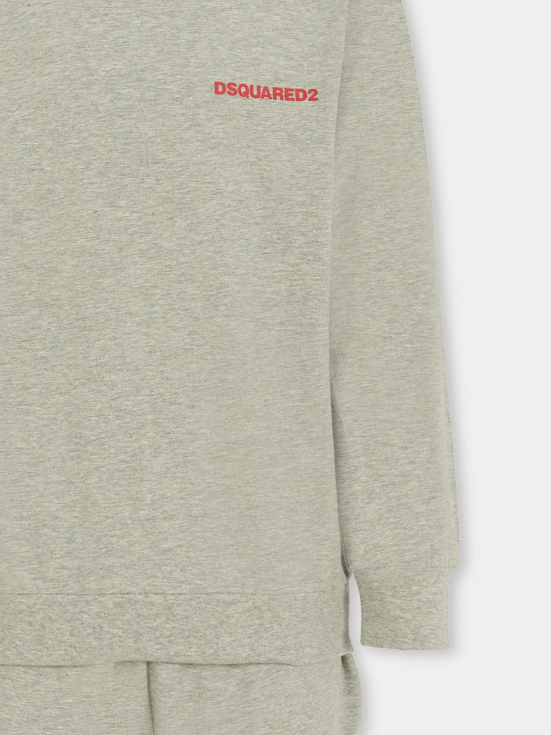 Pigiama grigio per bambini con logo,Dsquared2,DQ3113-D008J-DQ911