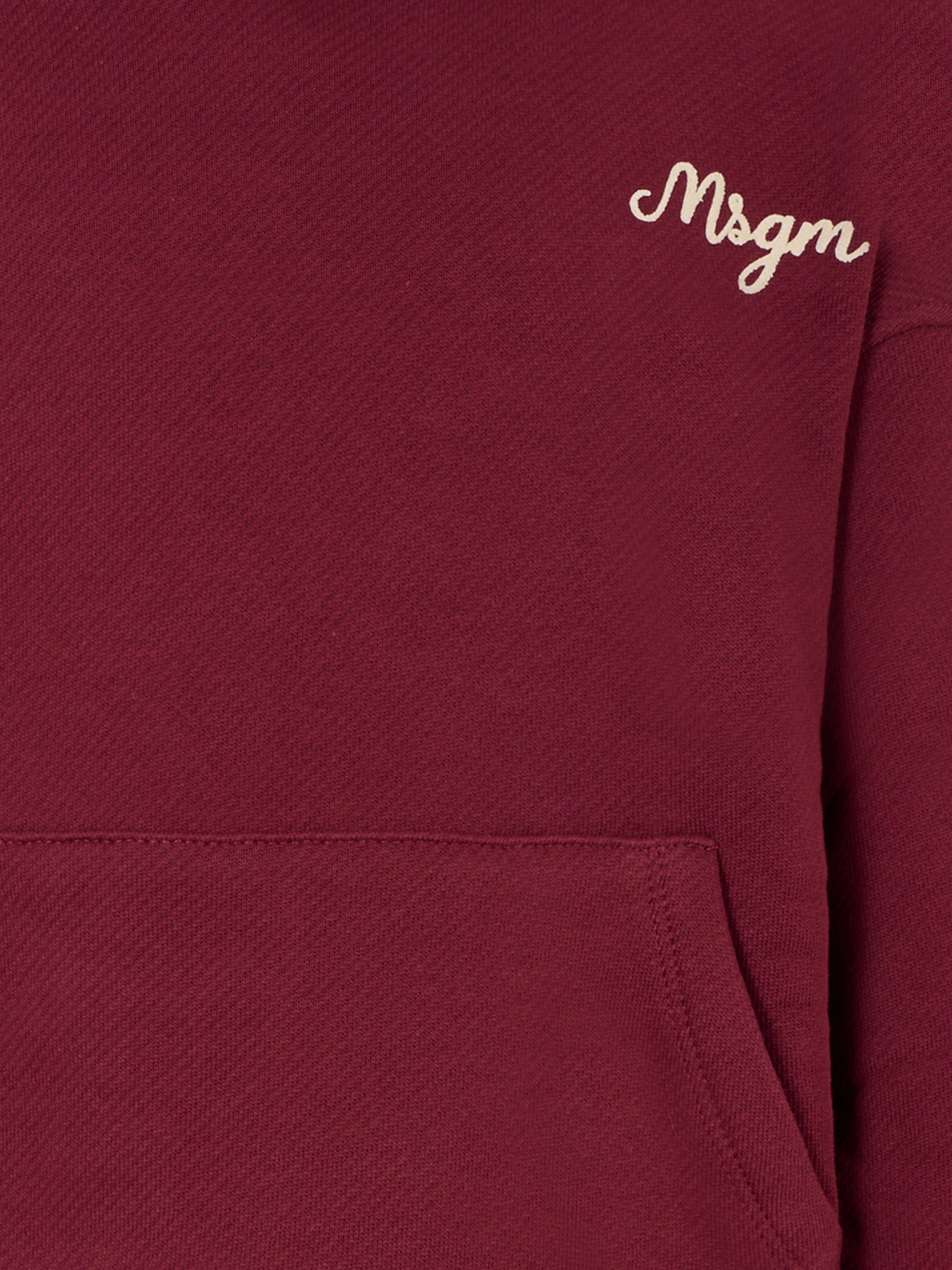 Felpa bordeaux per bambino con logo,Msgm Kids,F5MSJBHS254 MS034