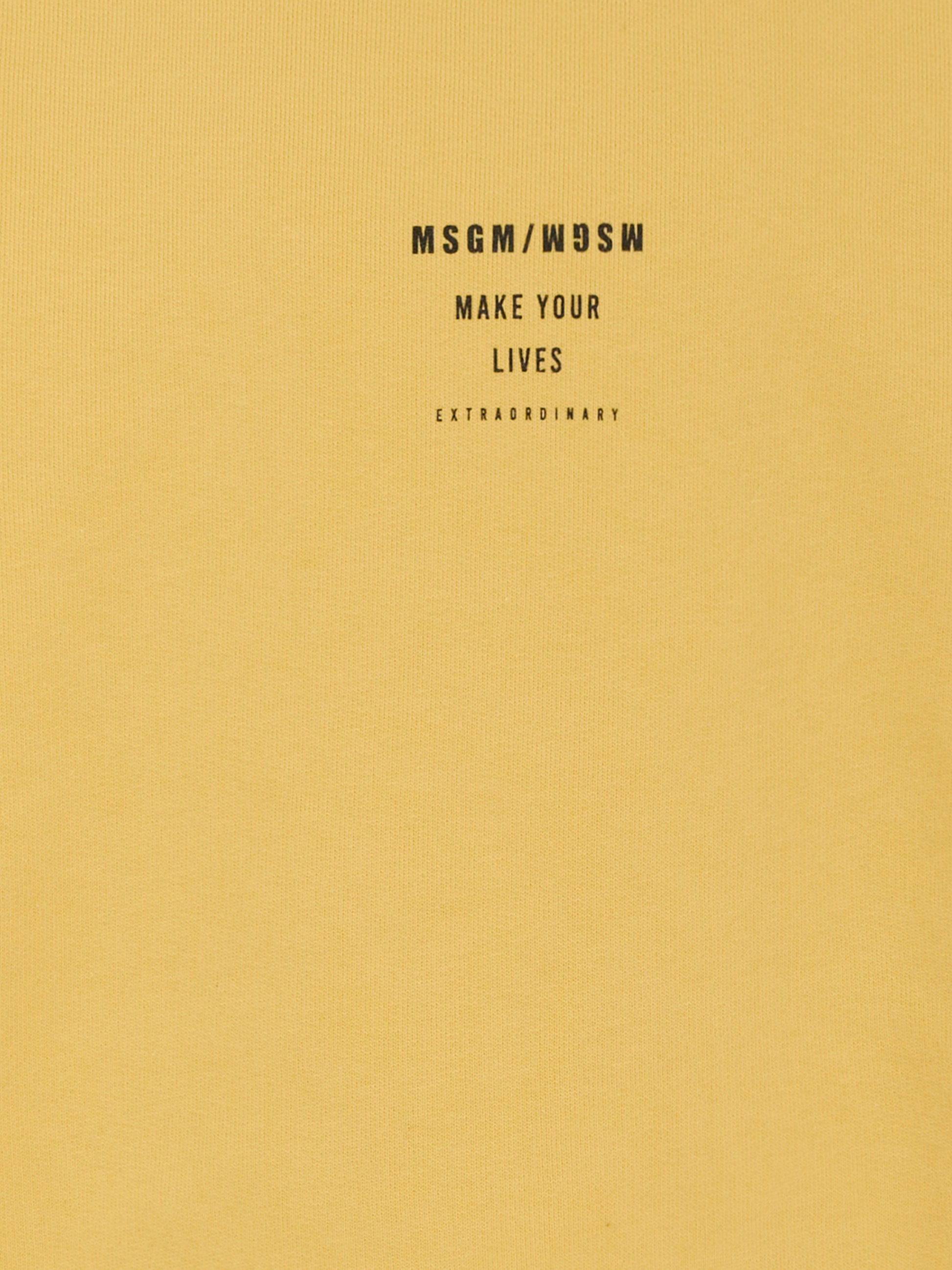 Felpa gialla per bambino con logo,Msgm Kids,F5MSJBSW214 020