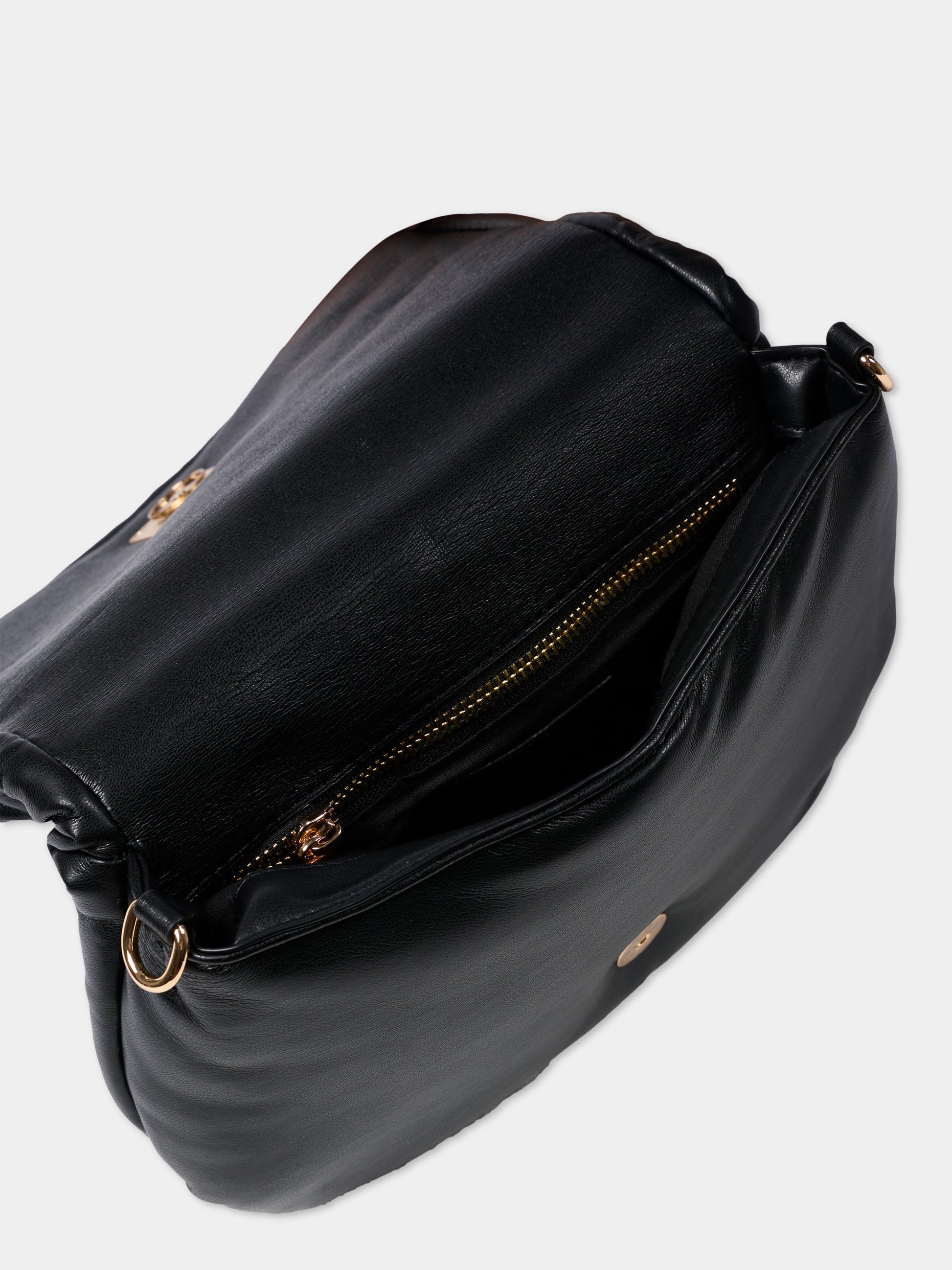 Borsa nera per bambina con logo,Msgm Kids,F5MSJGBA100 110